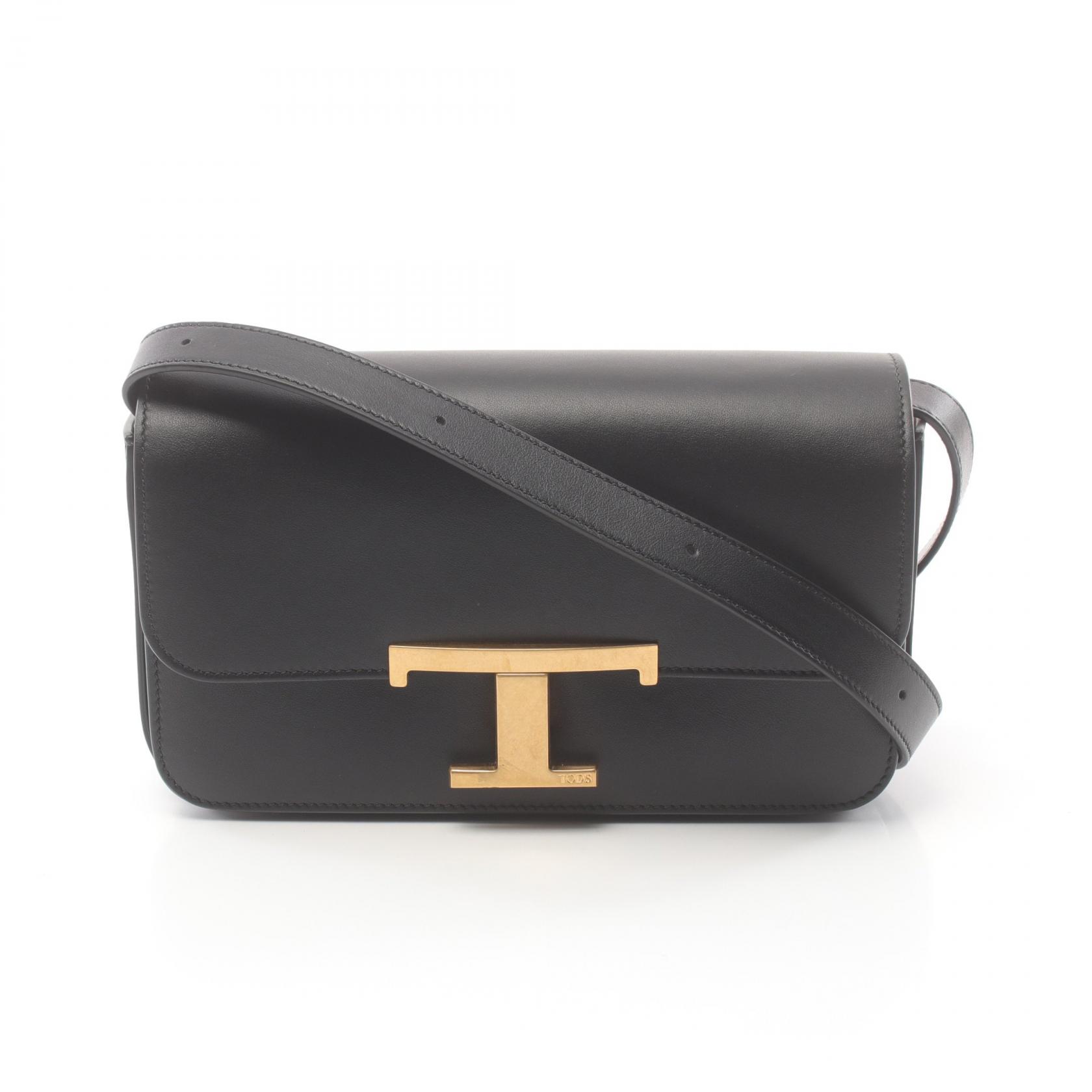 【送料&関税込】Tod's Powder Blue Leather Micro T Timeless H Woman LIGHT BLUE T Timeless Shopping Bag in Leather Mini