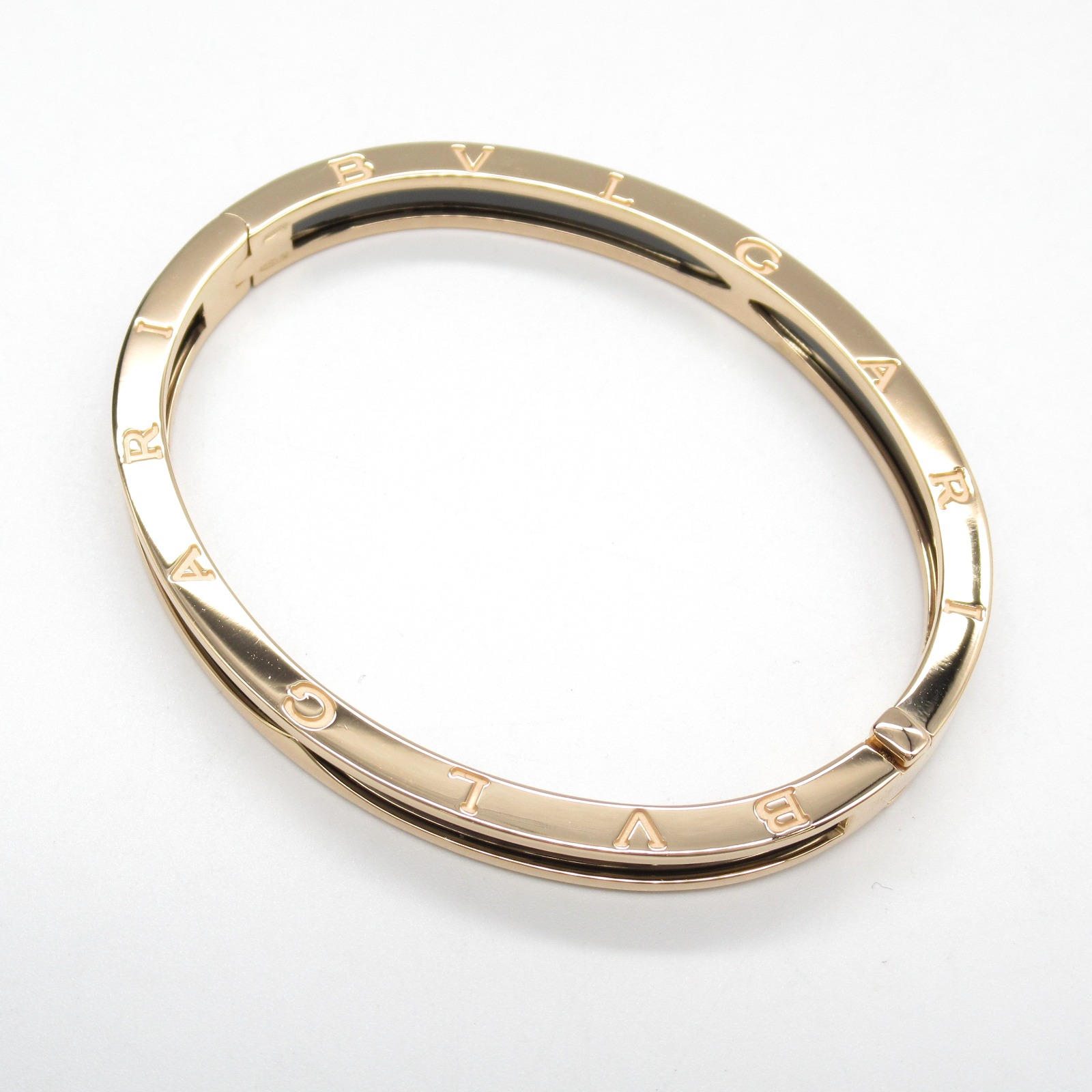 BVLGARI B-zero 1 Bracelet 18KPG Pink Rose Gold ceramic Black