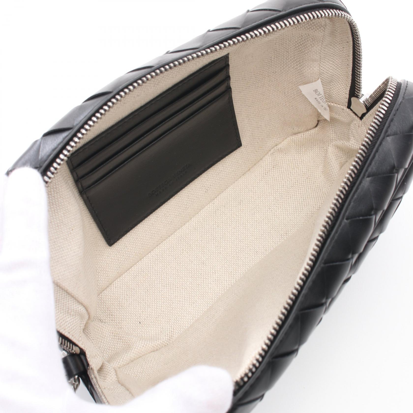 BOTTEGA VENETA Intrecciato small wristlet pouch bag