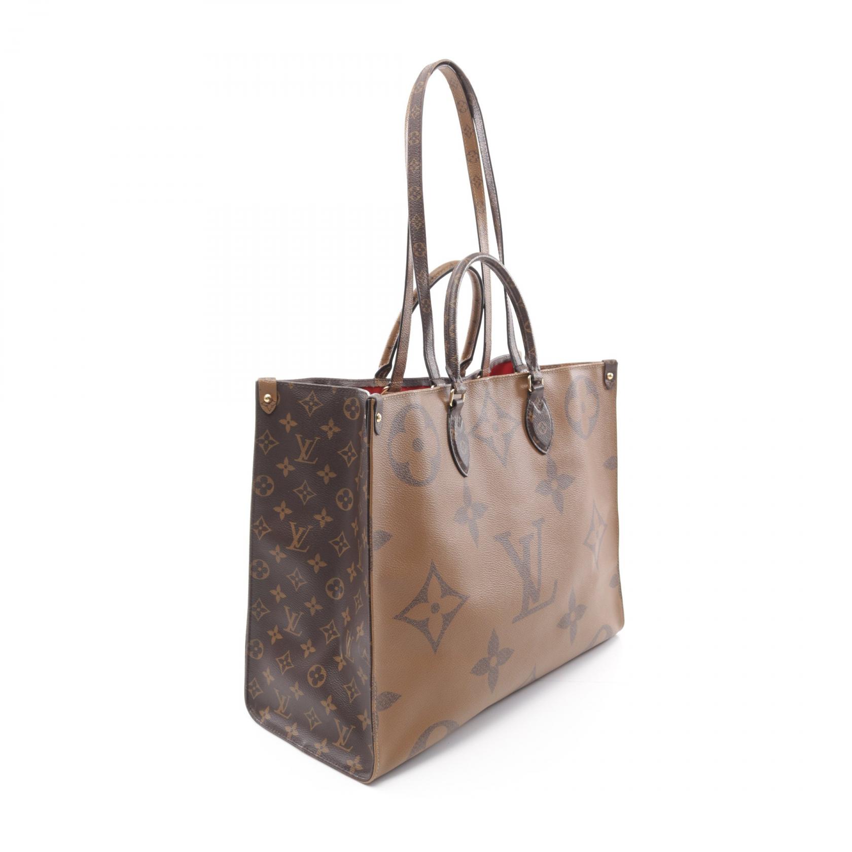 関税込 LV Onthego GM M45320 デニムハンドバッグ LOUIS VUITTON On the Go GM Monogram Giant Reverse Shoulder