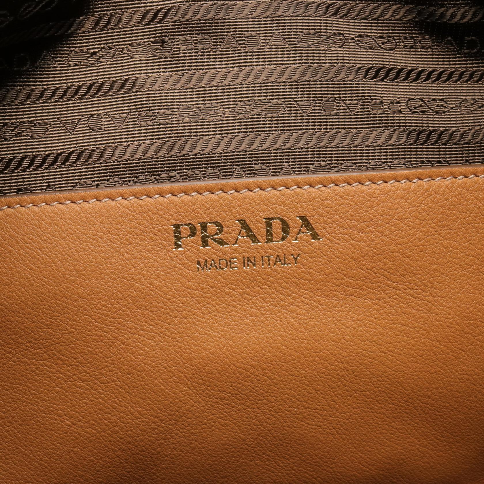 PRADA SOFT GRAIN Shoulder Bag 1BC2122CYSF03BH leather Brown