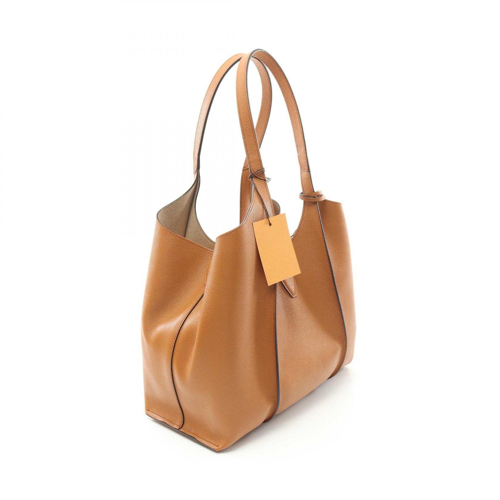 トートバッグ TOD'S FW25 BORSA TOTE \"T TIMELESS\" (XBWTSBA0200 Q8ES410) Woman BEIGE T Timeless Shopping Bag in Leather Medium