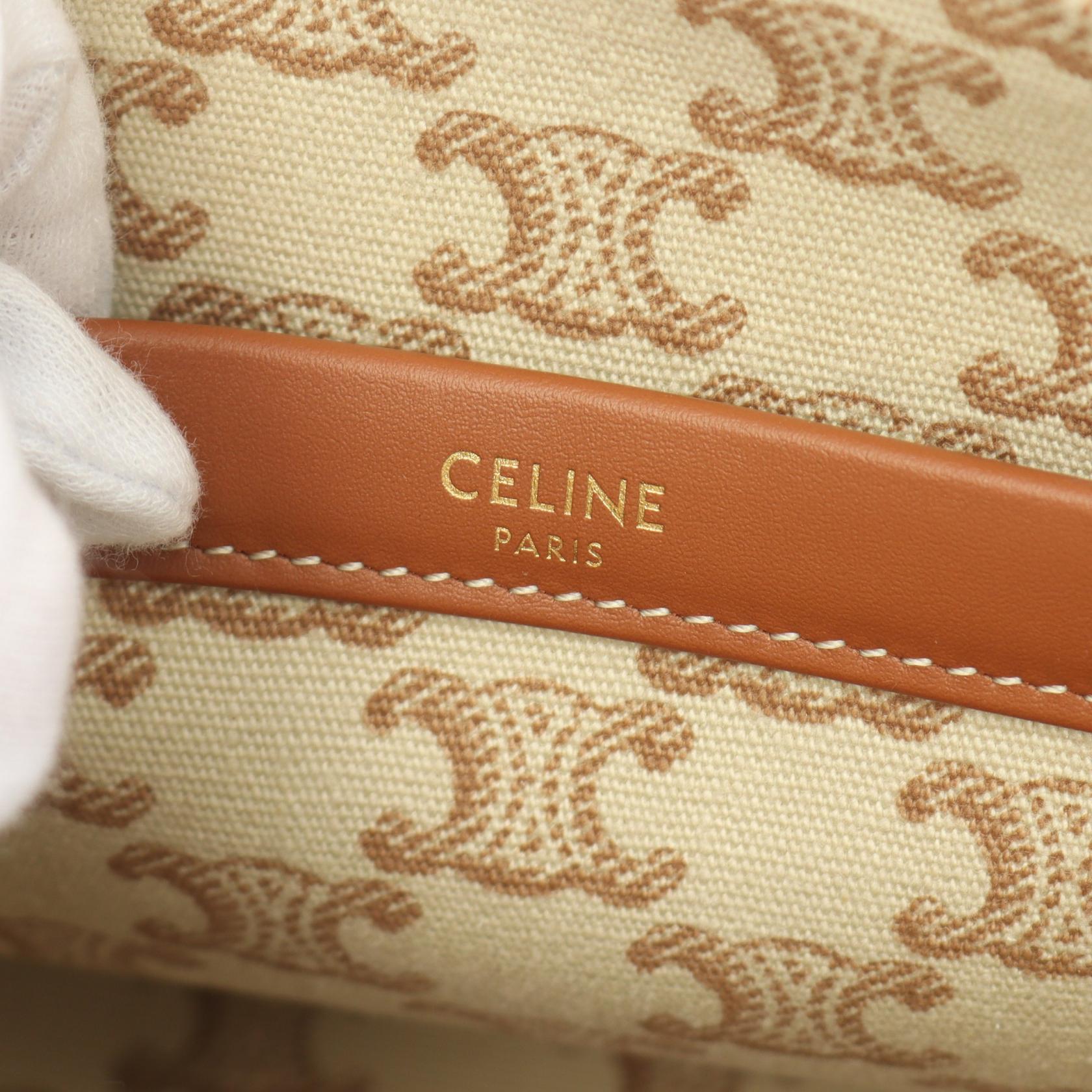 CELINE SMALL CABAS Thais 2way Tote Bag 199162FRF01BC canvas