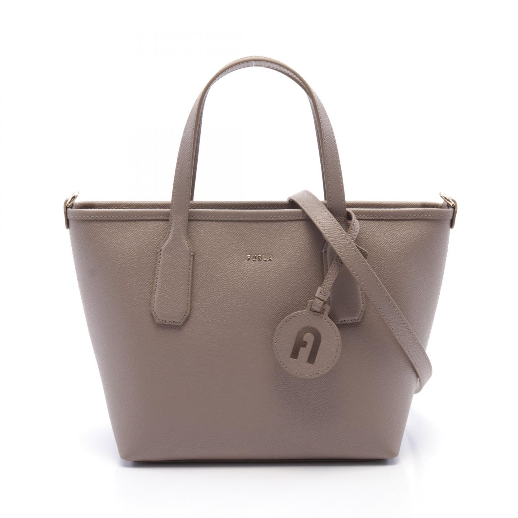 美品 21SS FURLA エッセンシャル トートバッグ ゴールド c561