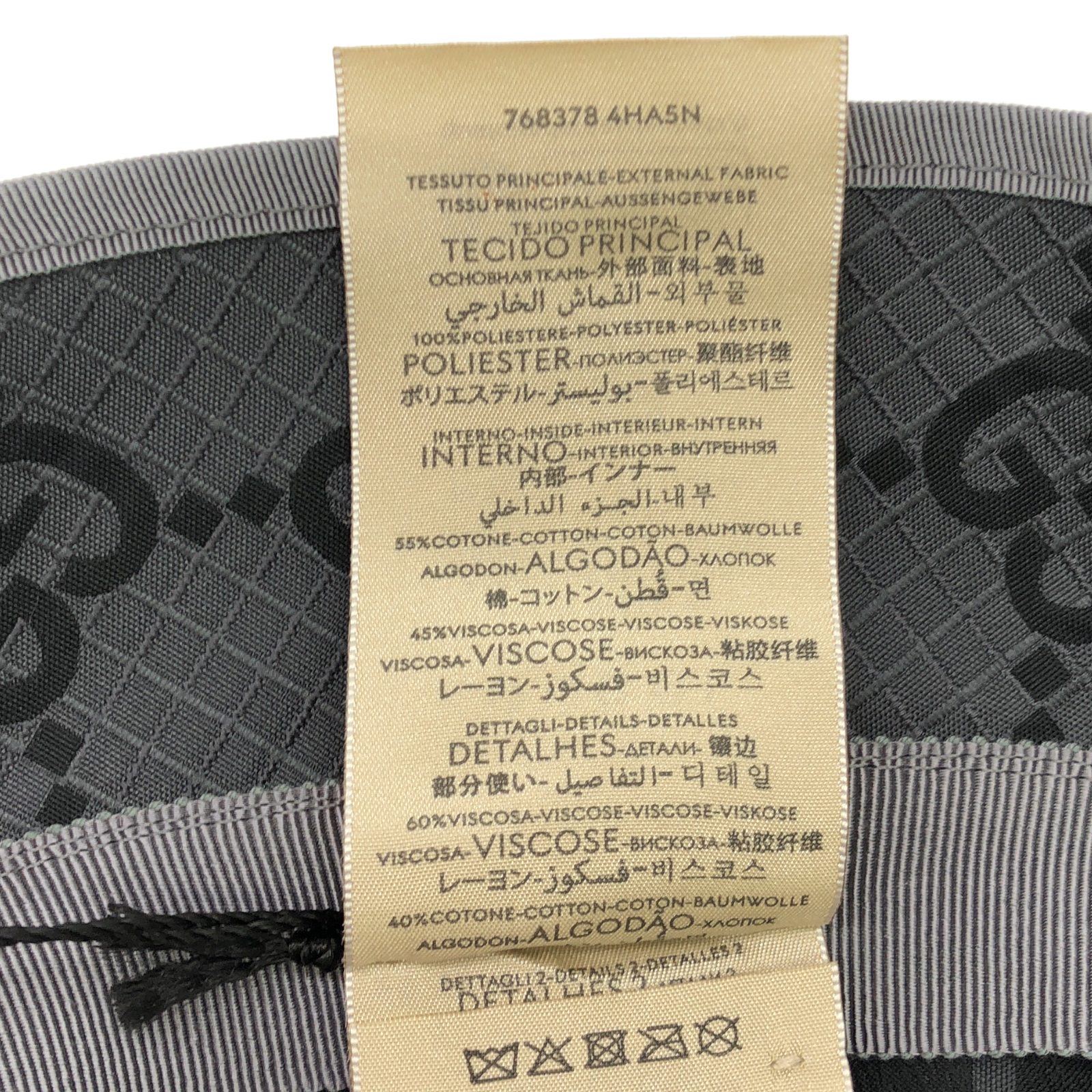 GUCCI hat cap 7683784HA5N1161M polyester Gray NEW Women 2 Gucci GG wool flannel baseball cap Gucci main image 2