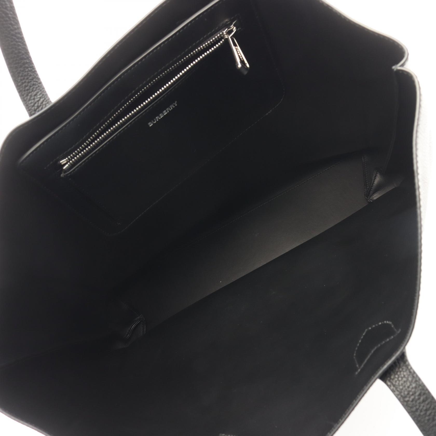 BURBERRY LG KANE Hand Tote Bag 8022525 leather Black Used