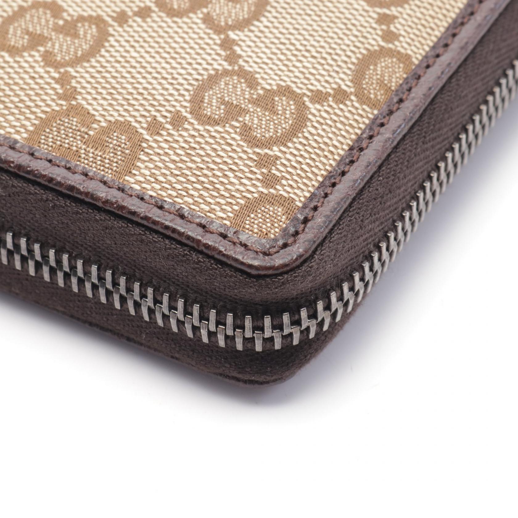 GUCCI GG canvas Around zipper long wallet 112724 canvas