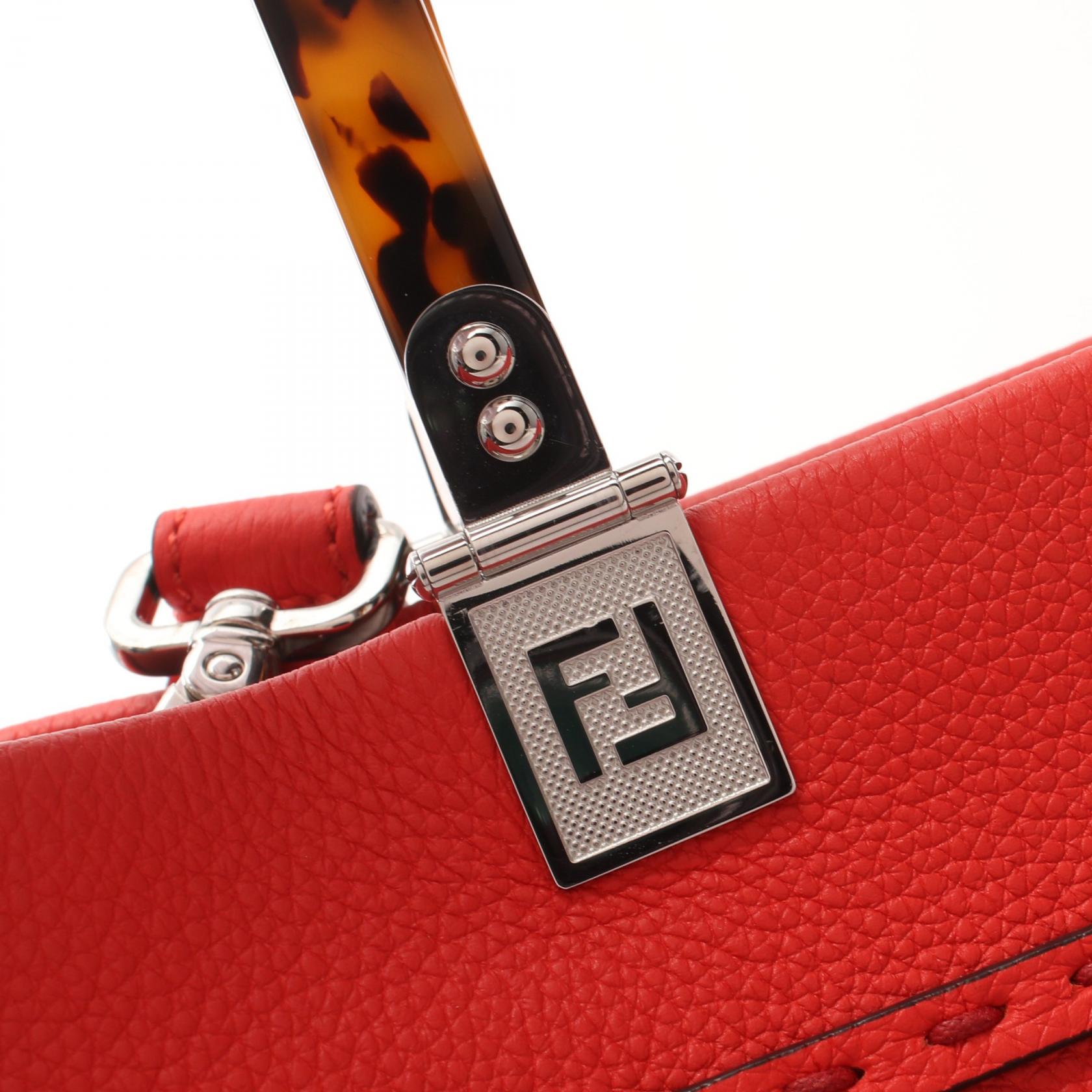 FENDI SUNSHINE MEDIUM 2way shoulder Tote Bag 8BH386 leather