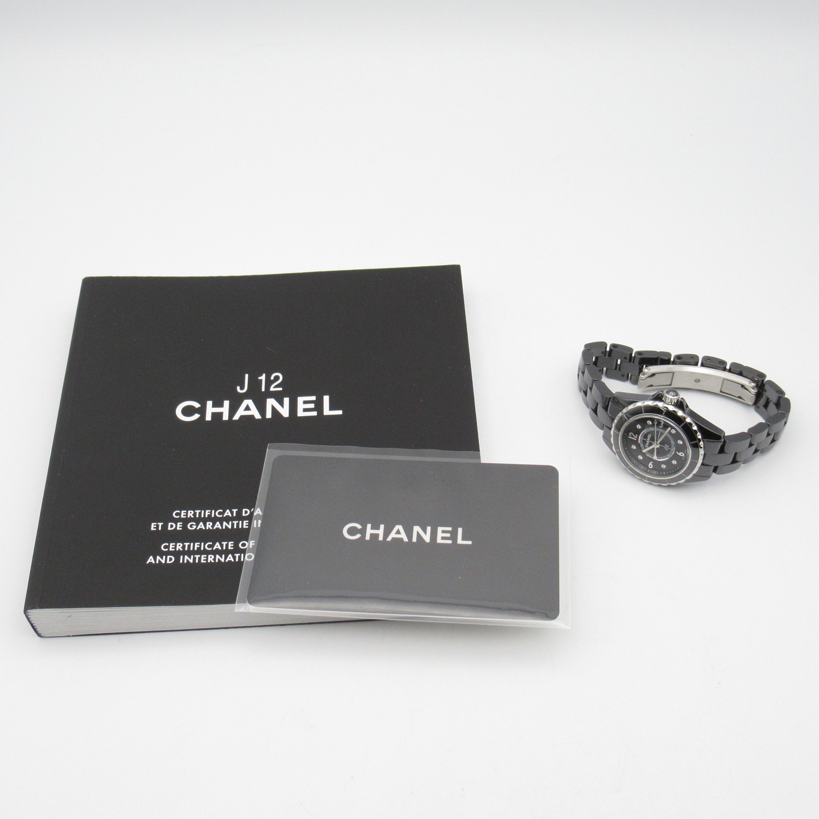 CHANEL J12 8P Diamond Wrist Watch H2569 Quartz ceramic Black