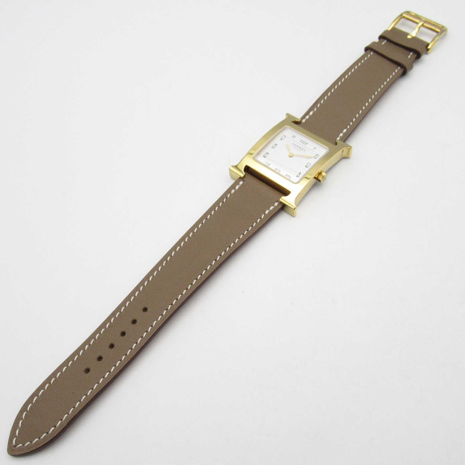 HERMES H watch Wrist Watch HH1.510 Quartz Gold Plated