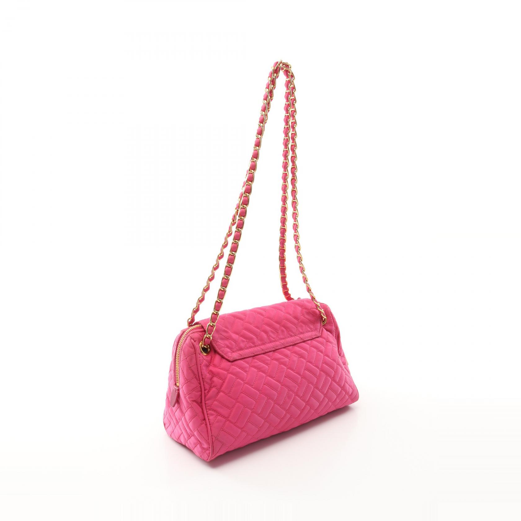 PRADA TESSUTO IMPUNTU Chain Shoulder Bag BR4965 Nylon