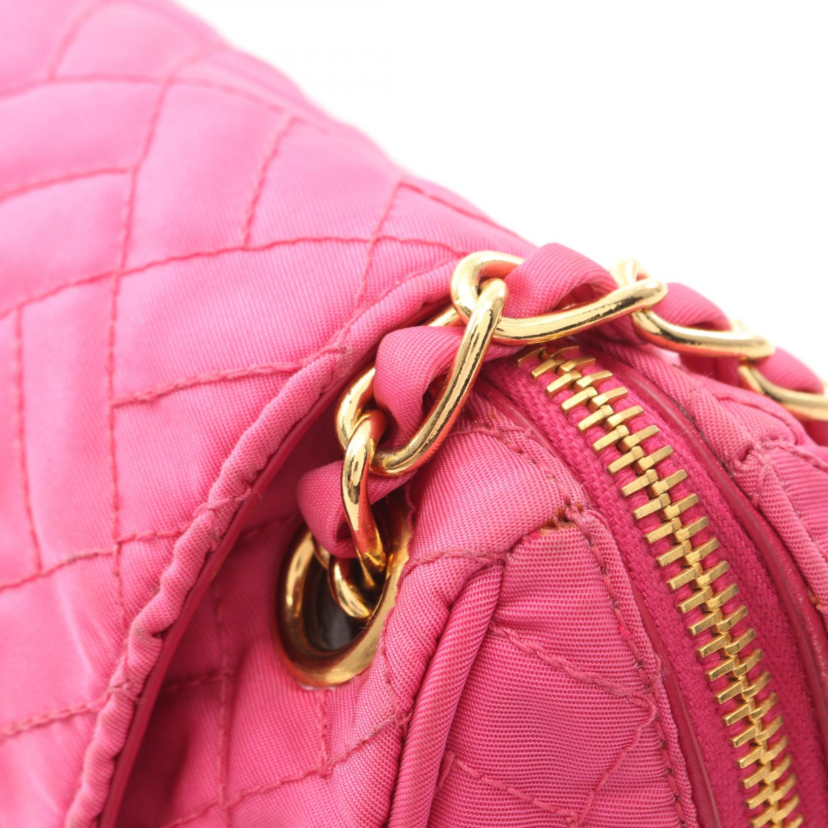 PRADA TESSUTO IMPUNTU Chain Shoulder Bag BR4965 Nylon