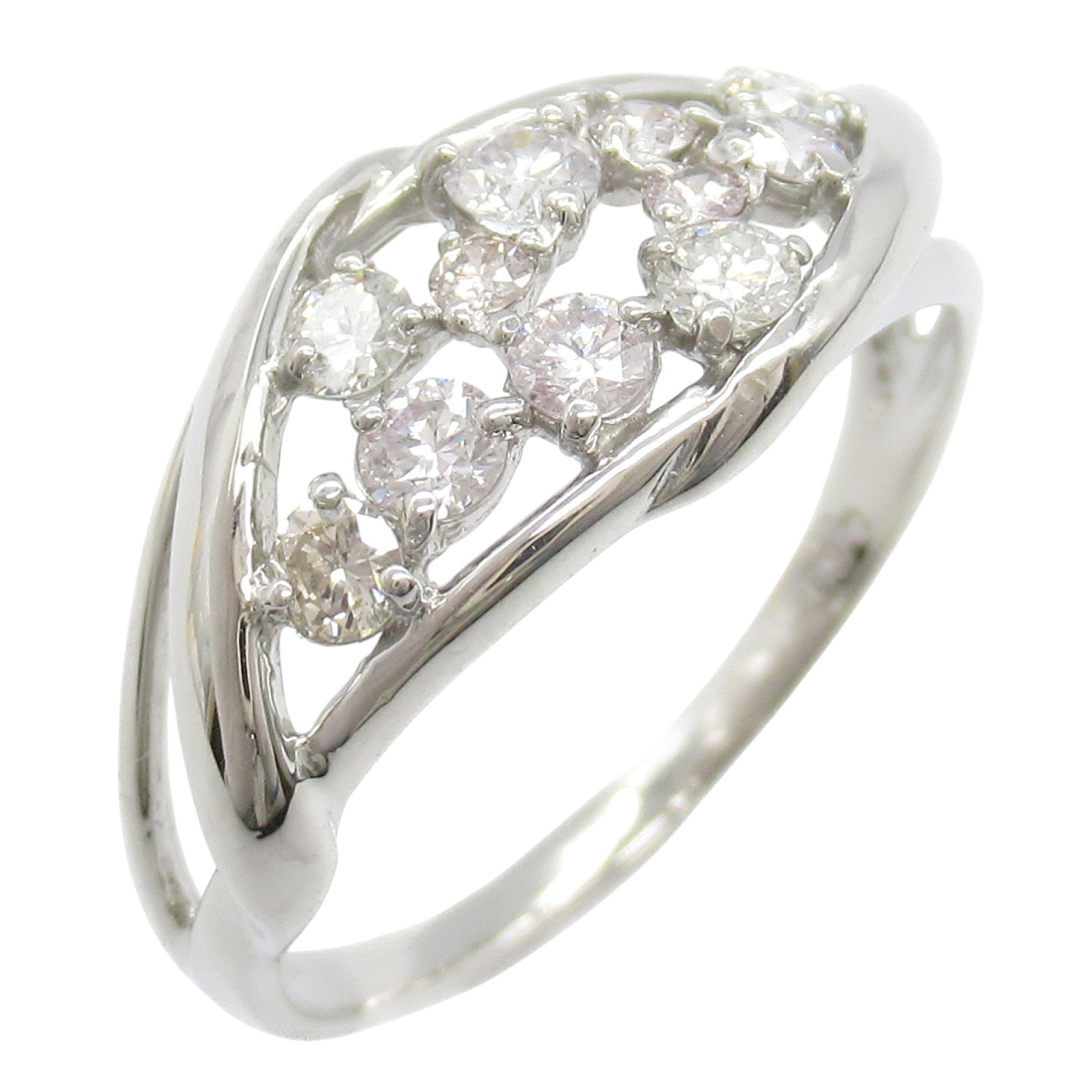 Bague Diamant 0.53 Carats Platine Pt900 - Taille US 7.5 (FR 15) - Occasion Très Bon état