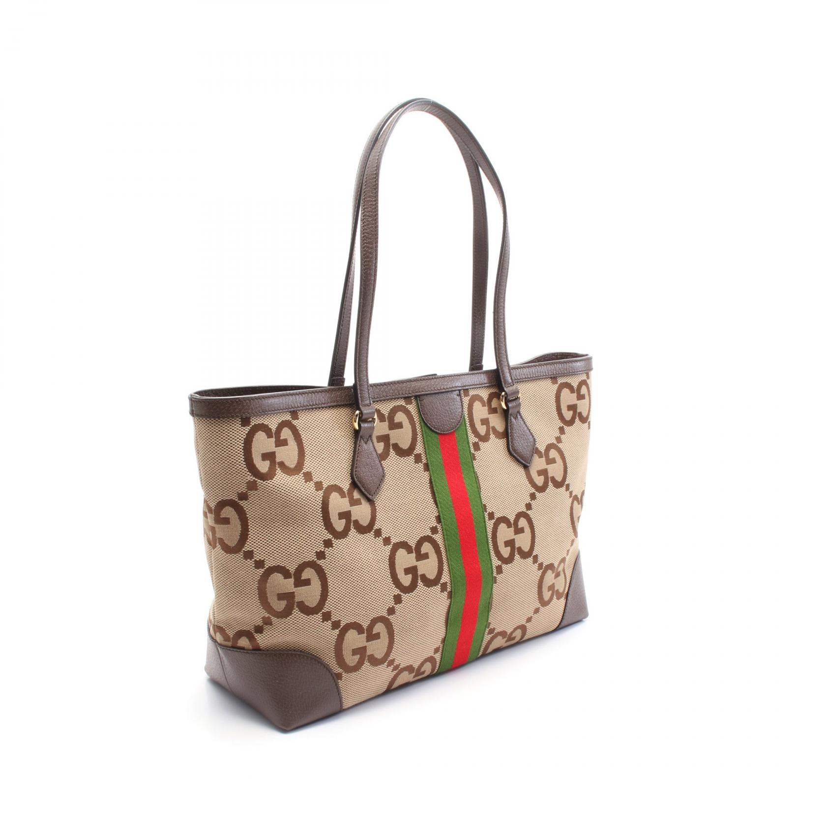 GUCCI Medium Tote Jumbo GG Sherry Line Bag 631685 canvas