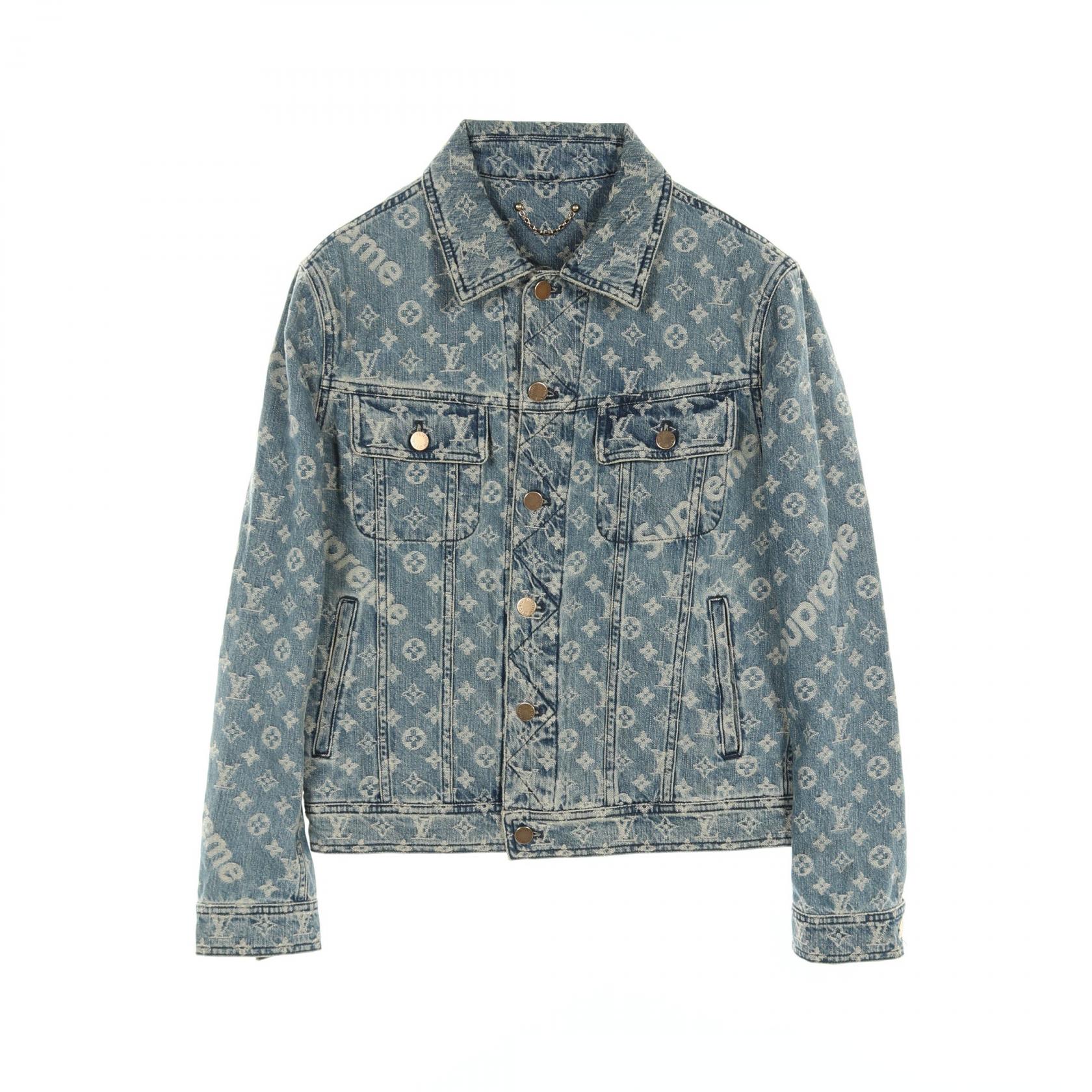LOUIS VUITTON x Supreme Monogram Denim Jacket HDA91WALL cotton
