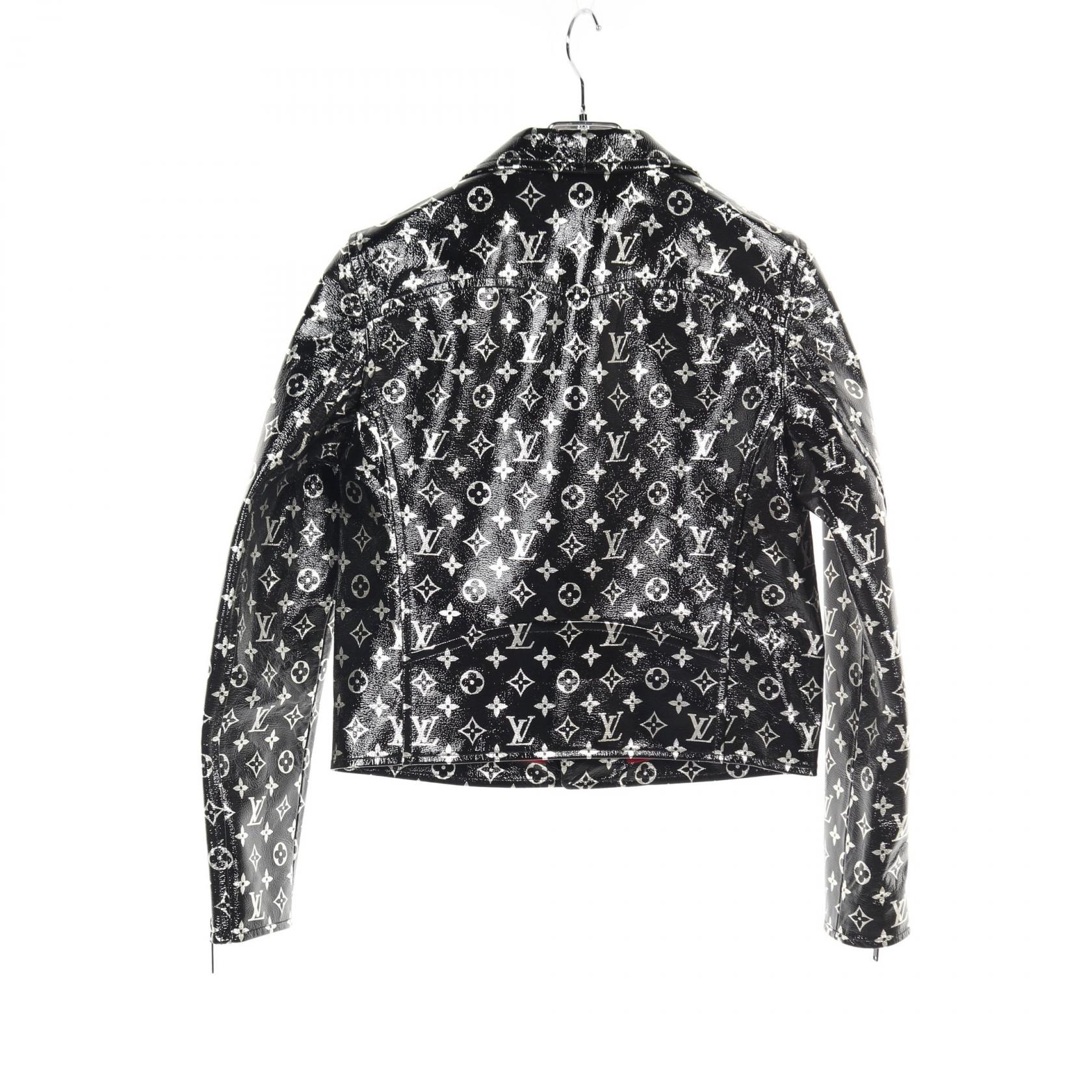 LOUIS VUITTON Monogram Riders jacket RW192W NYK leather Black