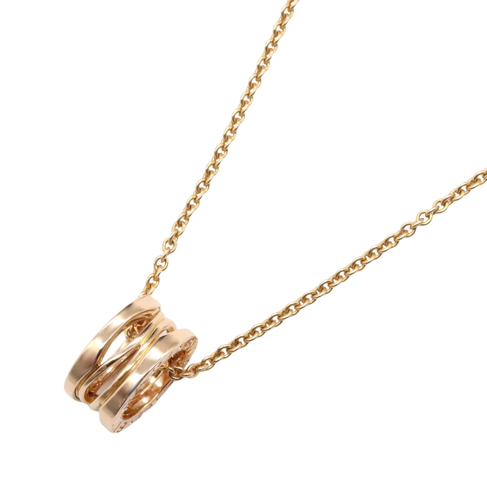 BVLGARI B-zero1 Design Legend Necklace Pendant 18KPG Pink Rose