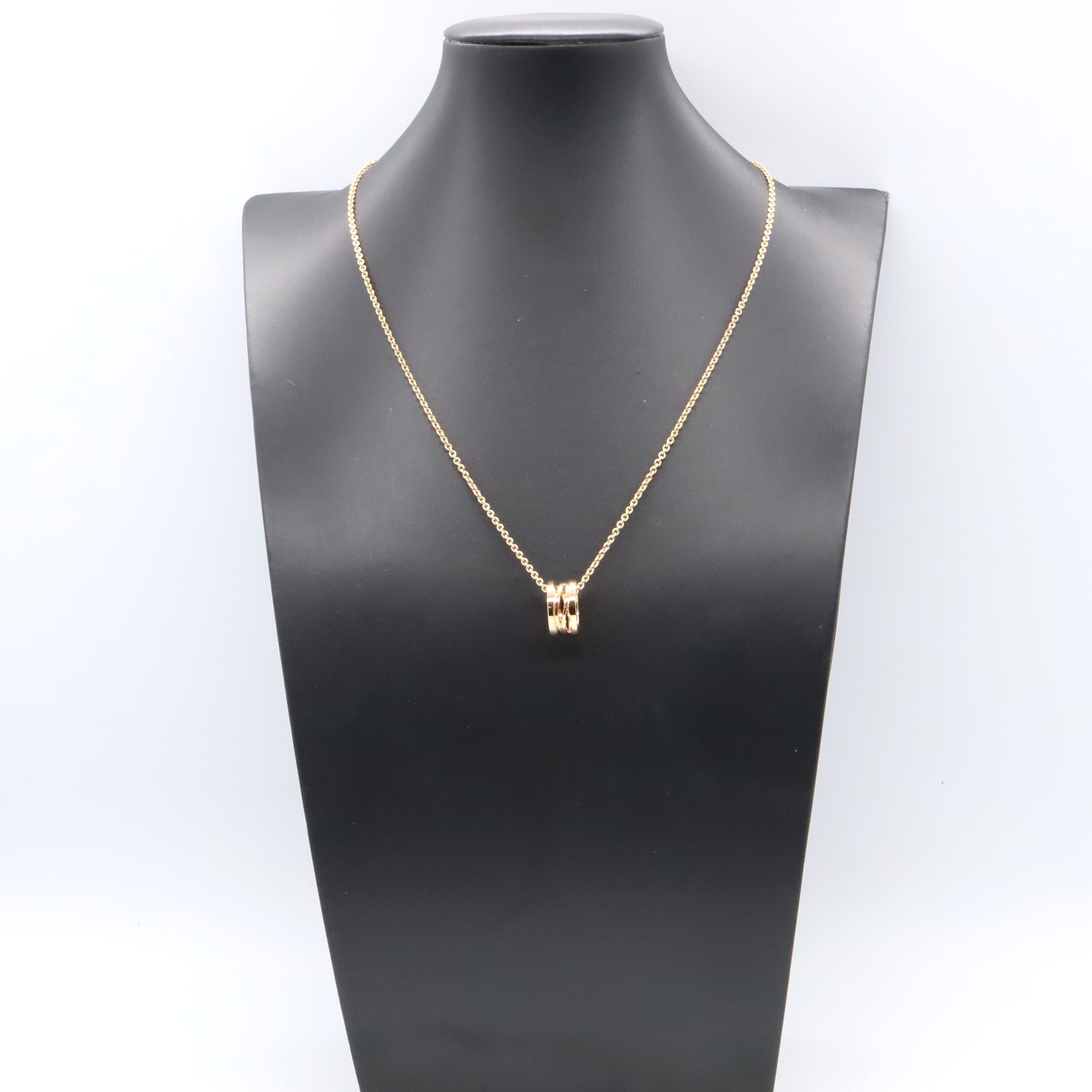 BVLGARI B-zero1 Design Legend Necklace Pendant 18KPG Pink Rose