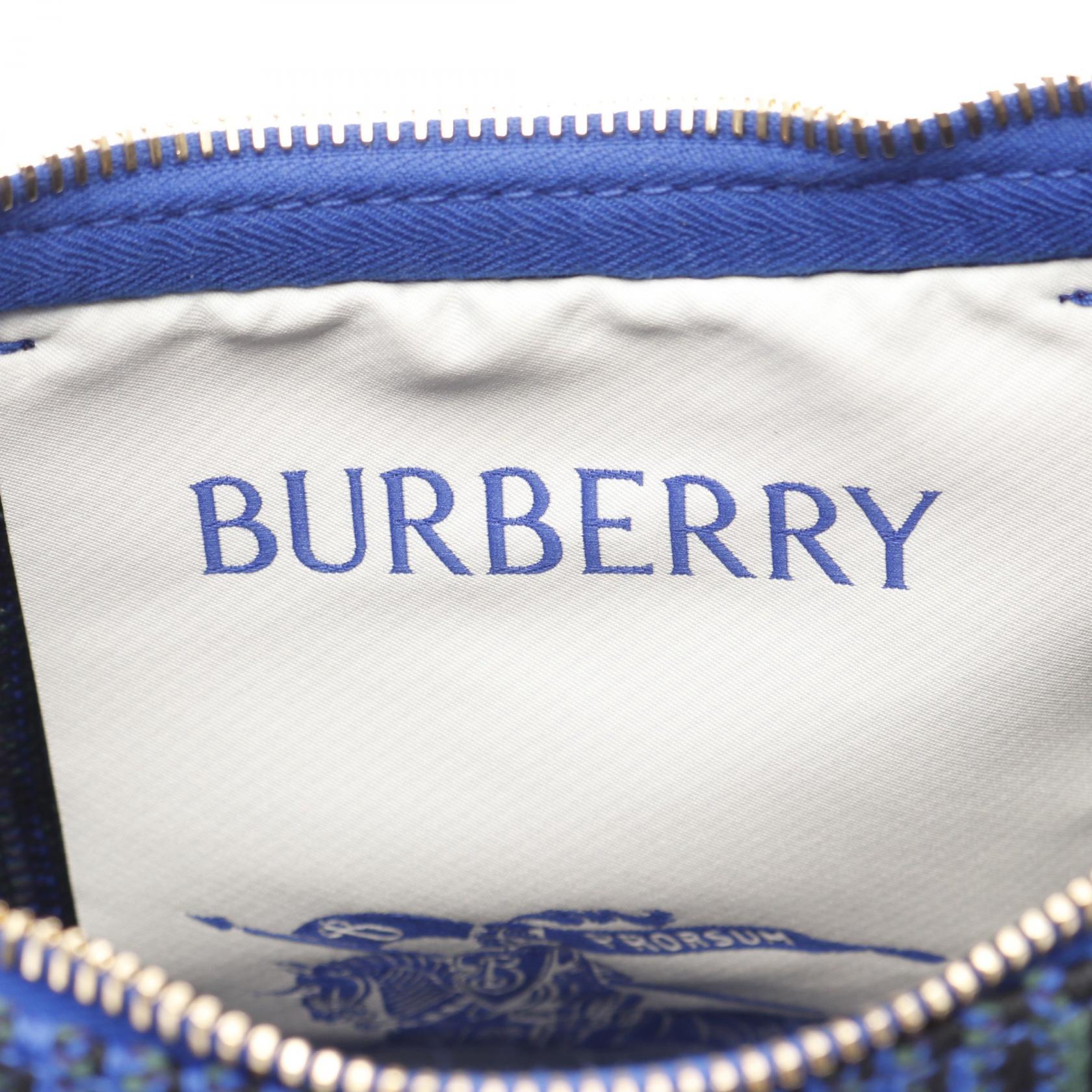 【BURBERRY】BLUE COTTON MINI BAG Burberry Chainmail Mini Bag | Blue | FARFETCH