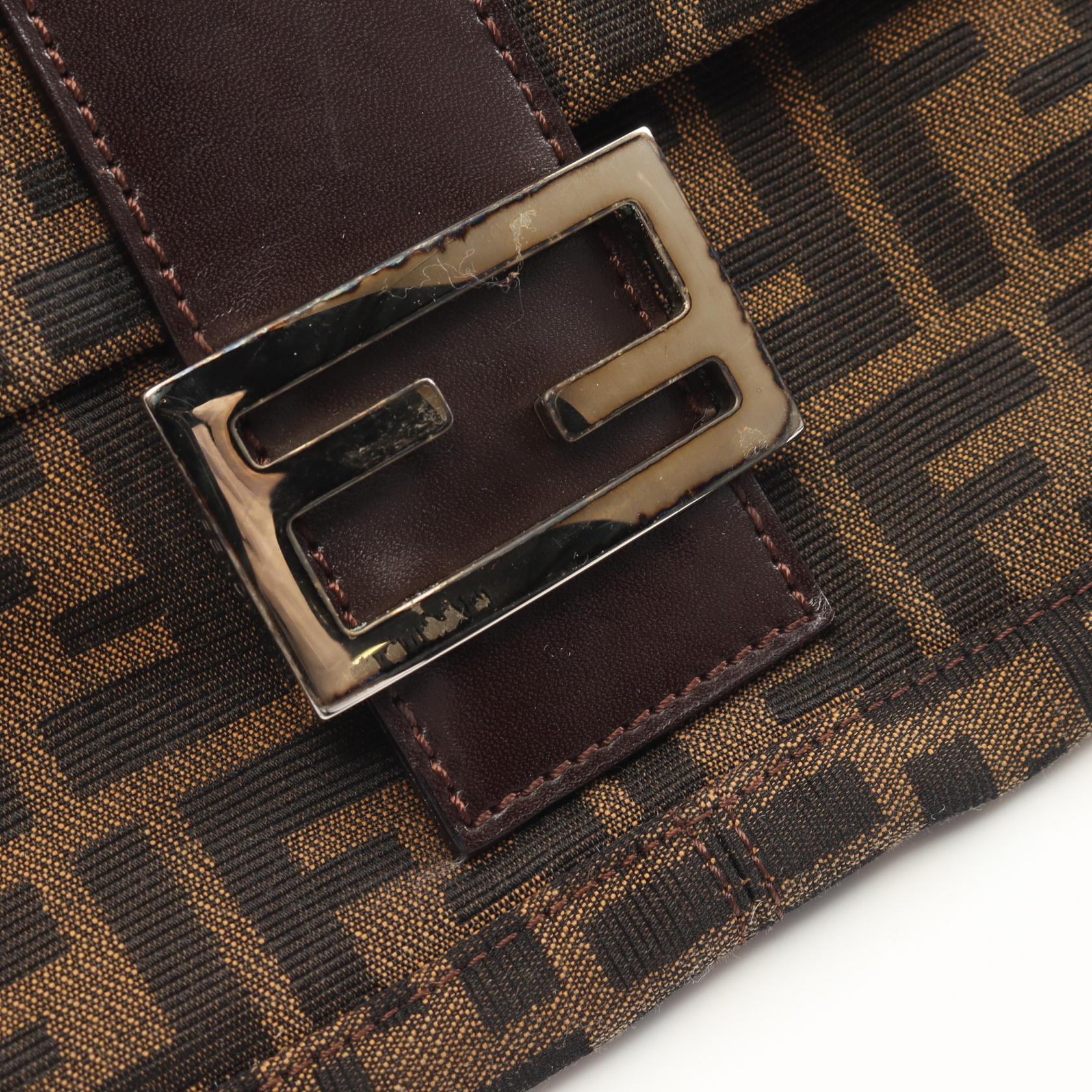 フェンディ ナイロンレザー ママバゲット 2321 FENDI Mamma bucket Hand shoulder bag 2321-26424-009 canvas