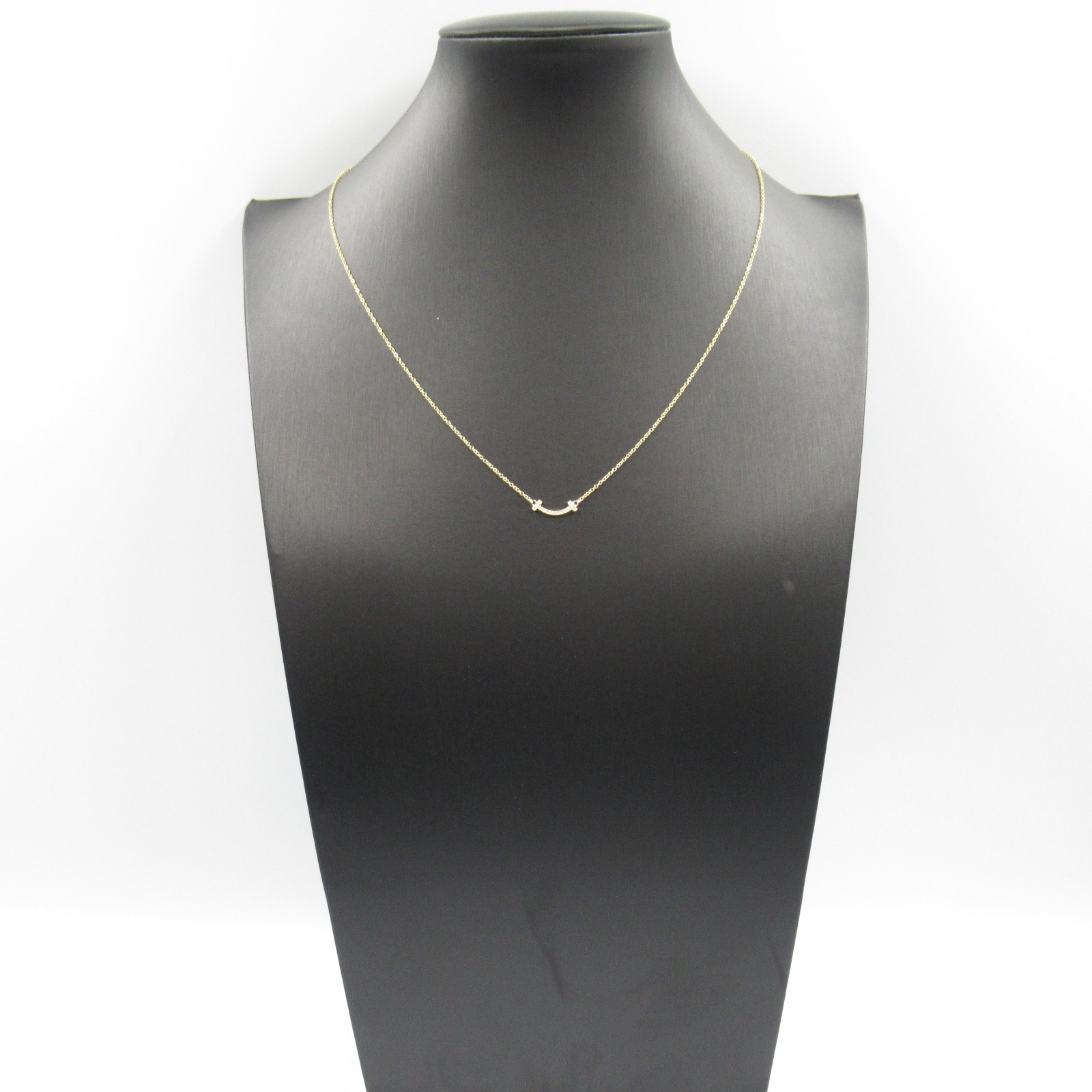 TIFFANY&CO T Smile Mini Necklace Diamond 18KYG Yellow Gold TIFFANY&CO T Smile Mini Necklace Diamond 18KYG Yellow Gold