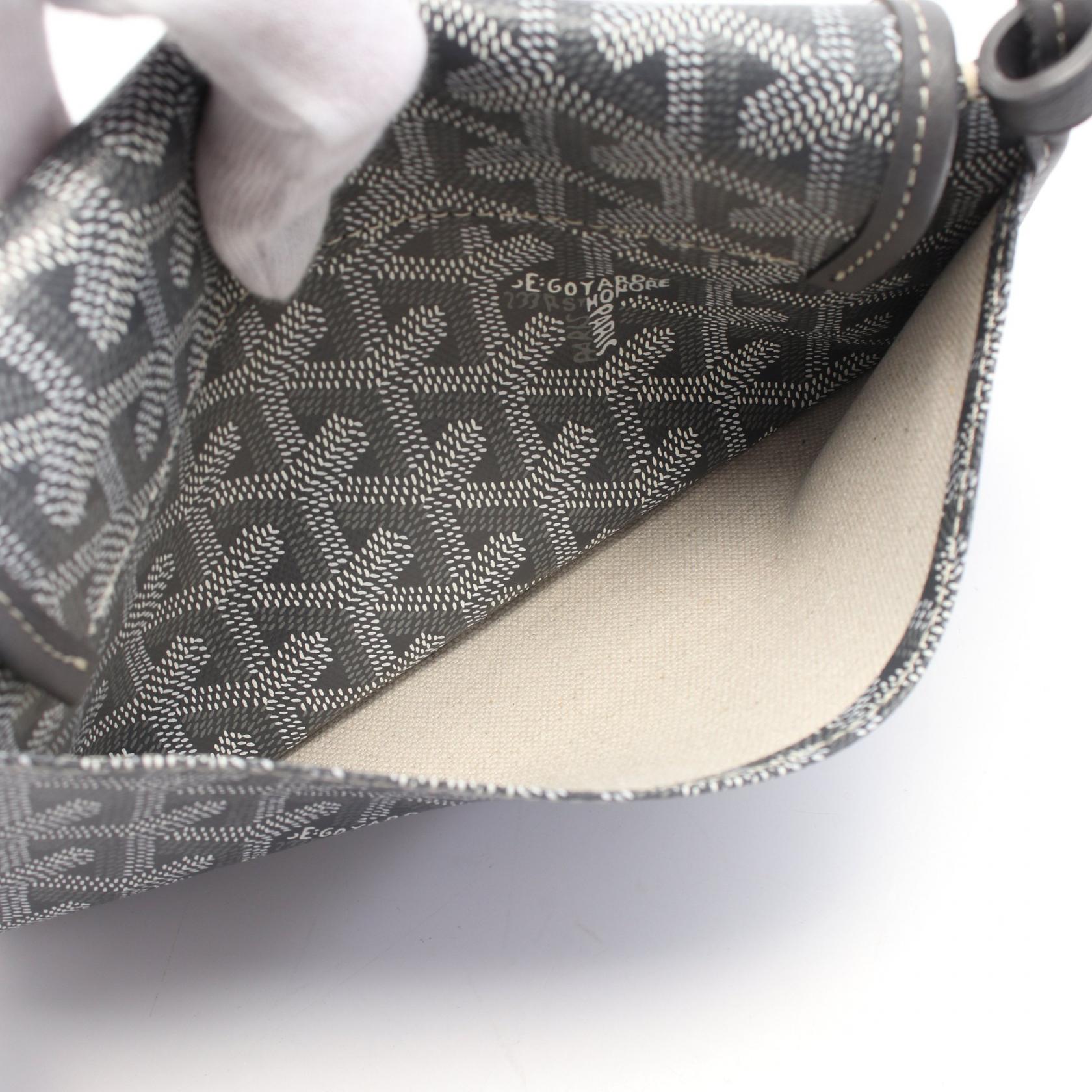 GOYARD plume pouch wallet Shoulder crossbody Bag canvas leather