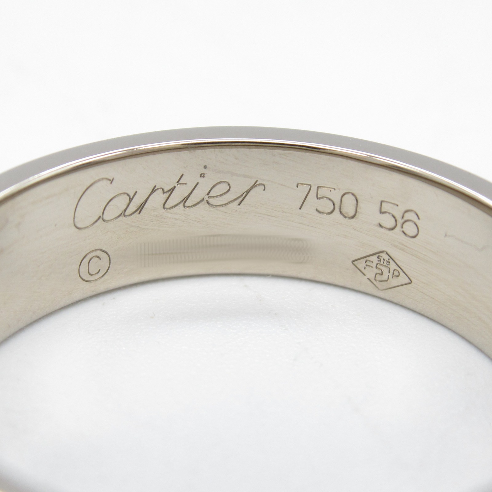 Cartier Love Ring K18ホワイトゴールド WG ケース付き CARTIER Love Ring 18KWG White Gold Used Unisex US size 7.75