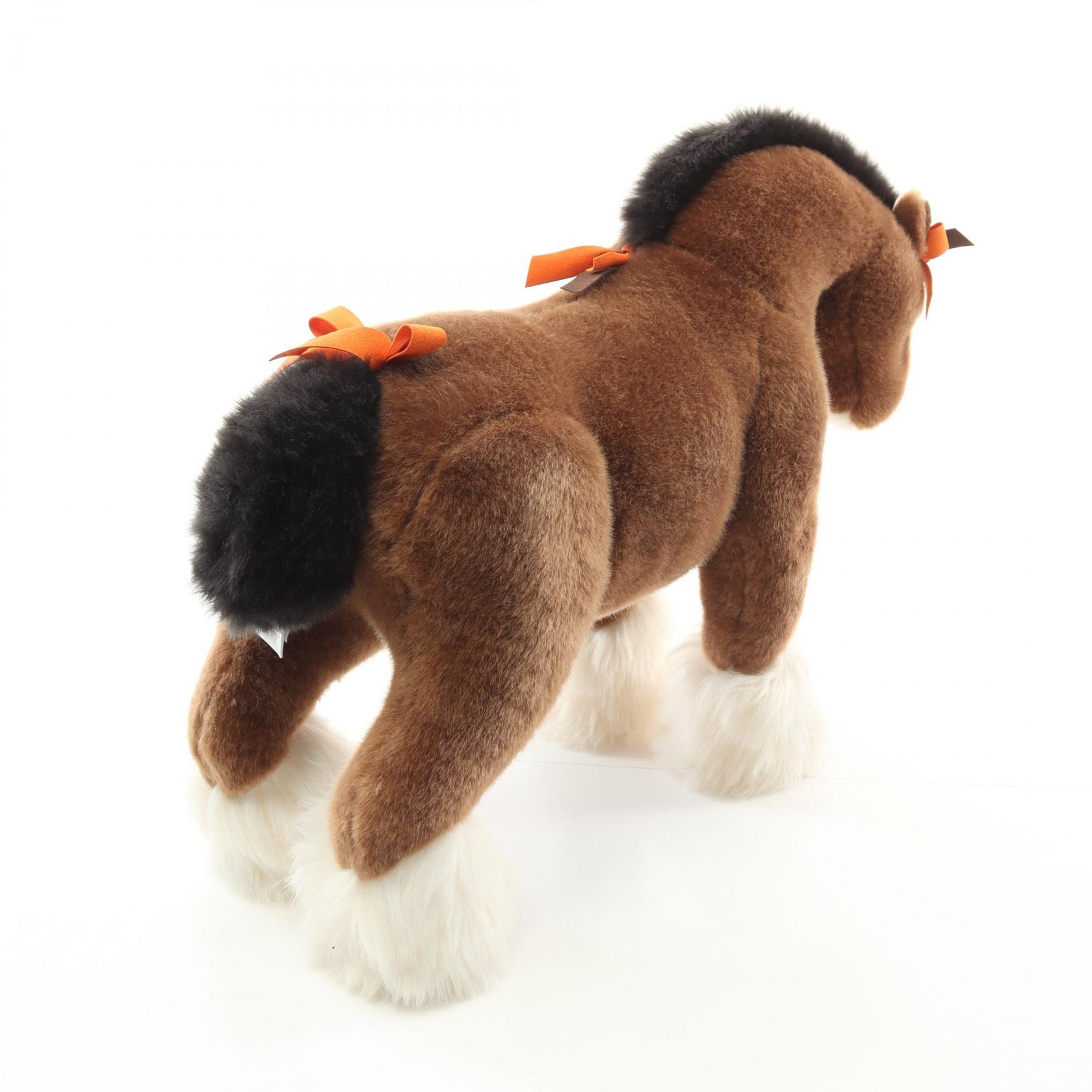 HERMES Hermy PM horse plush soft toy 400055M Suede acrylic Brown