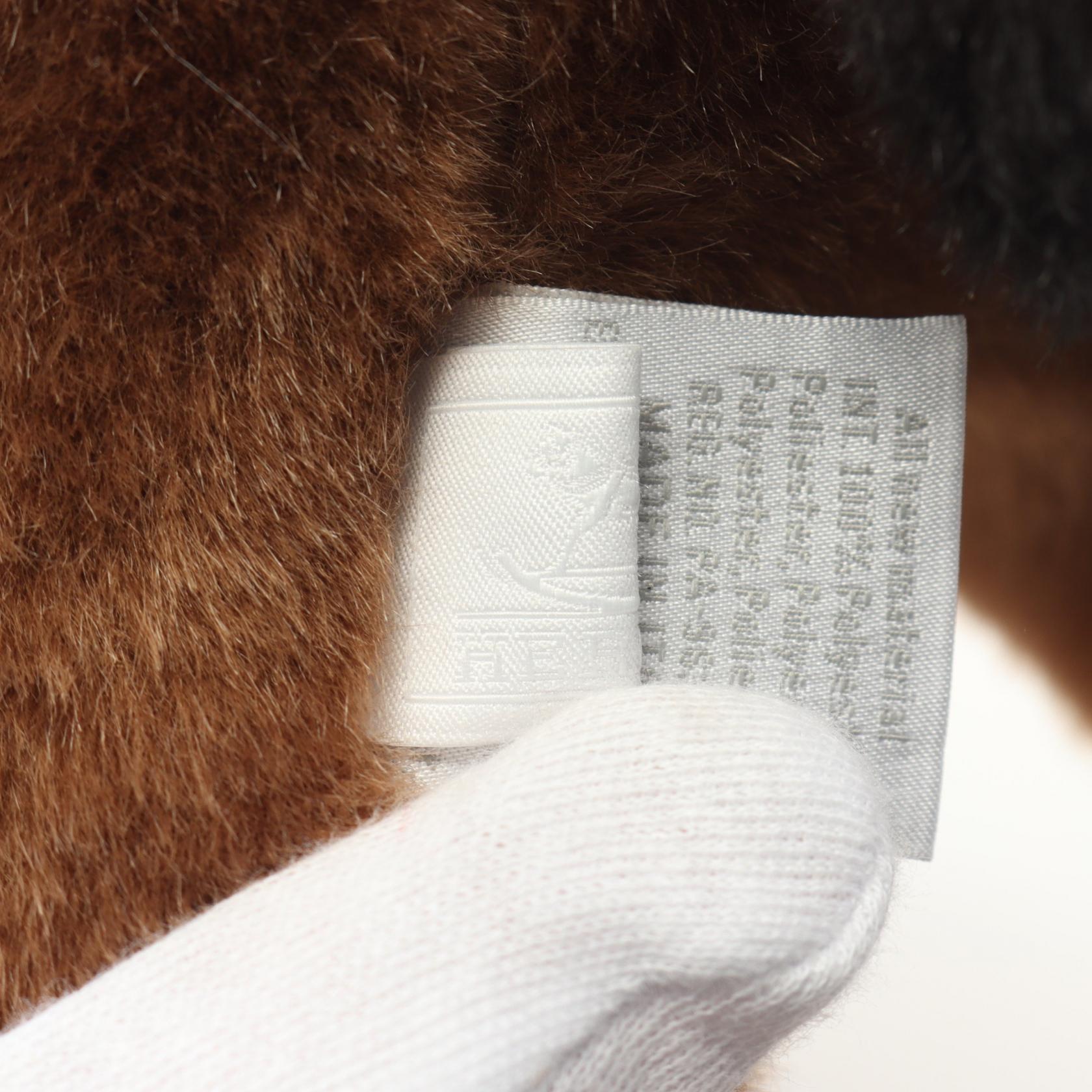 エルメス HERMESエルミーPM Hermy 美品　USED HERMES Hermy PM horse plush soft toy 400055M Suede acrylic