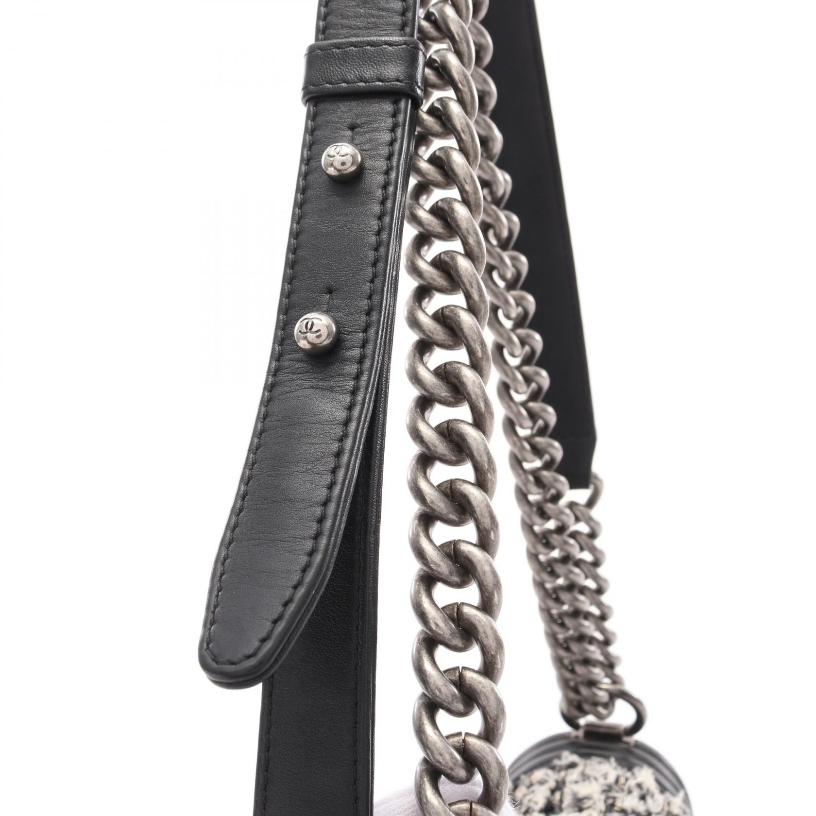CHANEL Boy chanel Chain Shoulder Bag A67086 leather Fabric