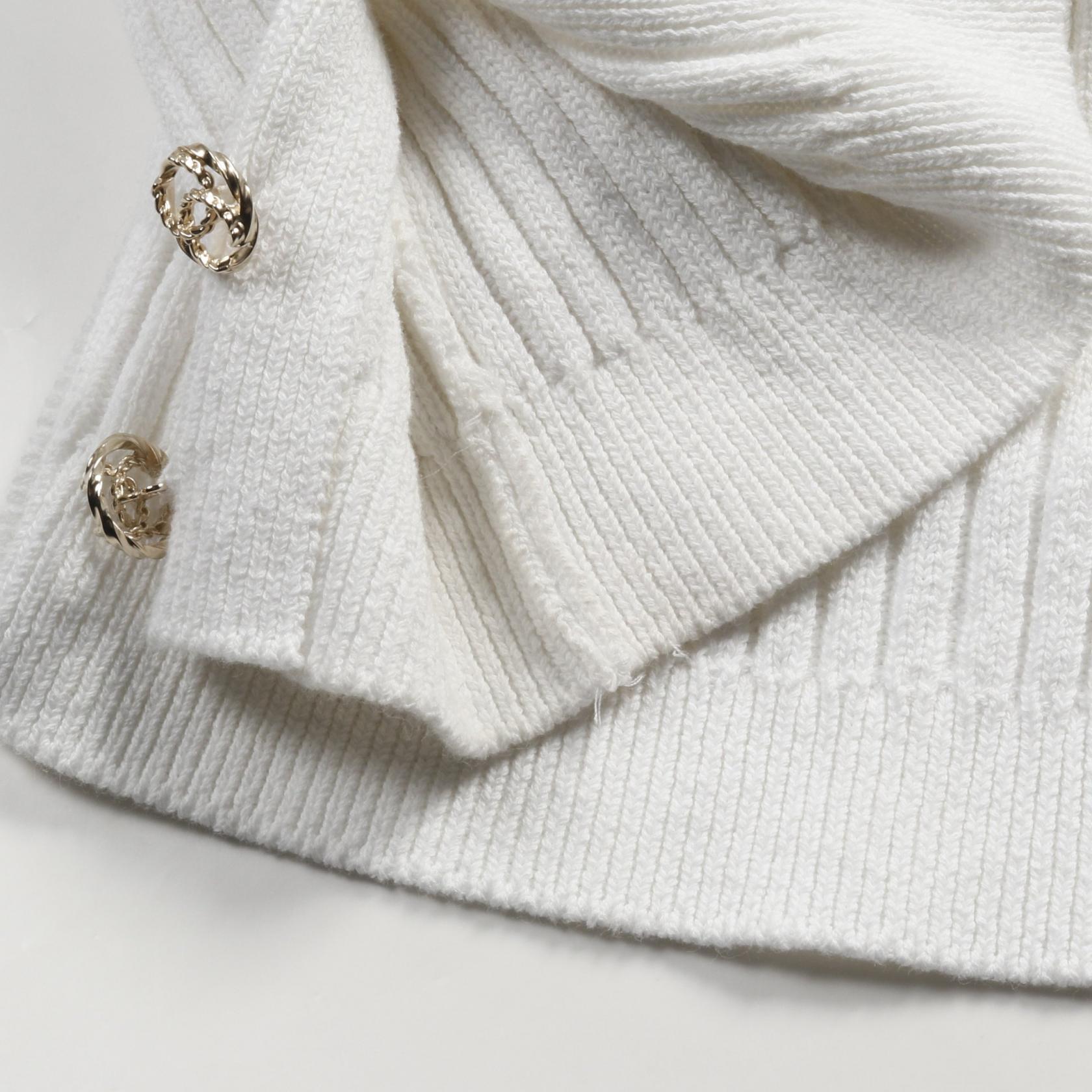 CHANEL COCO Mark button cardigan knitwear #34 P63091K48814 cotton