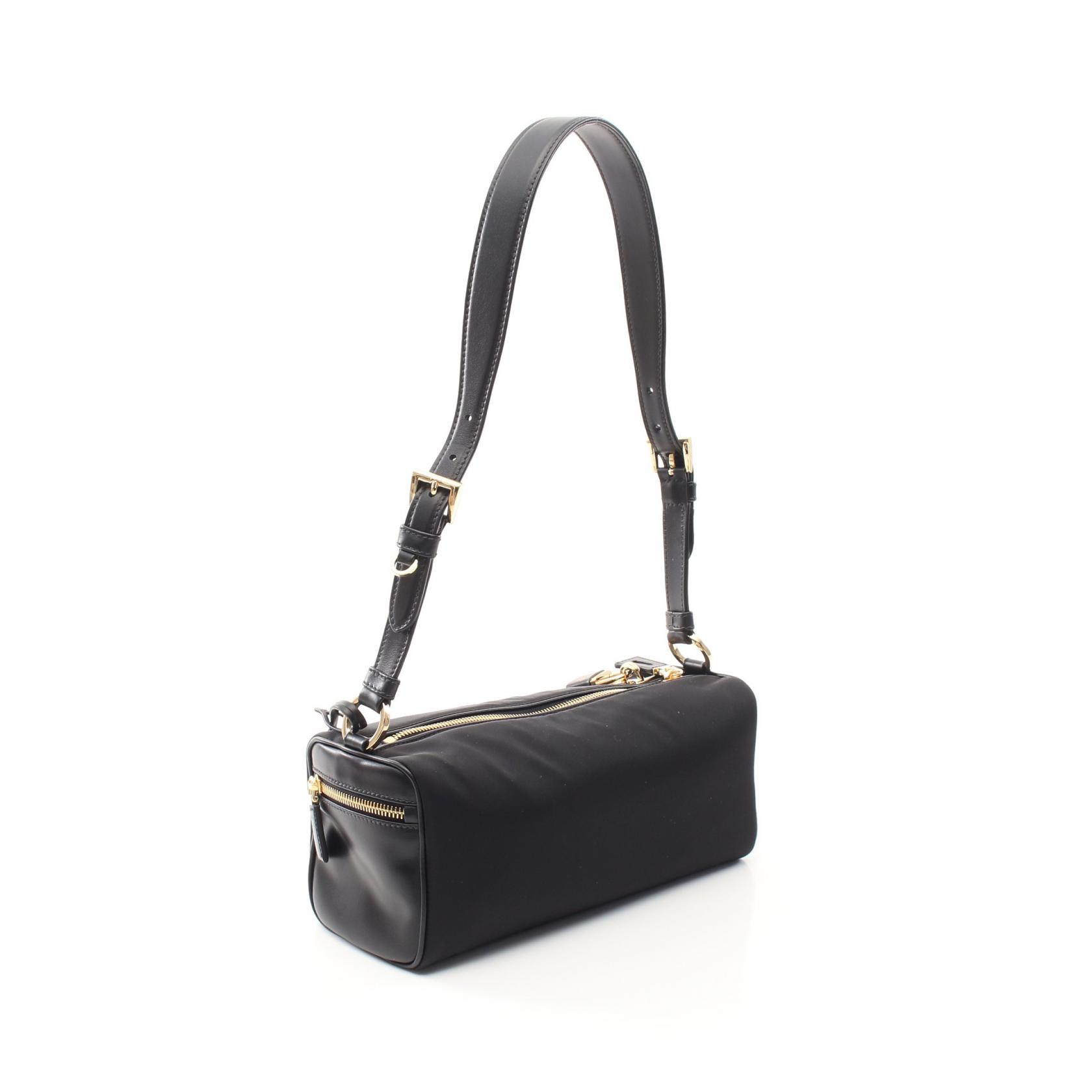 セール★PRADA★1BC891 PRADA X ADIDAS City Calfskin Bowling Bag White Black 1356921
