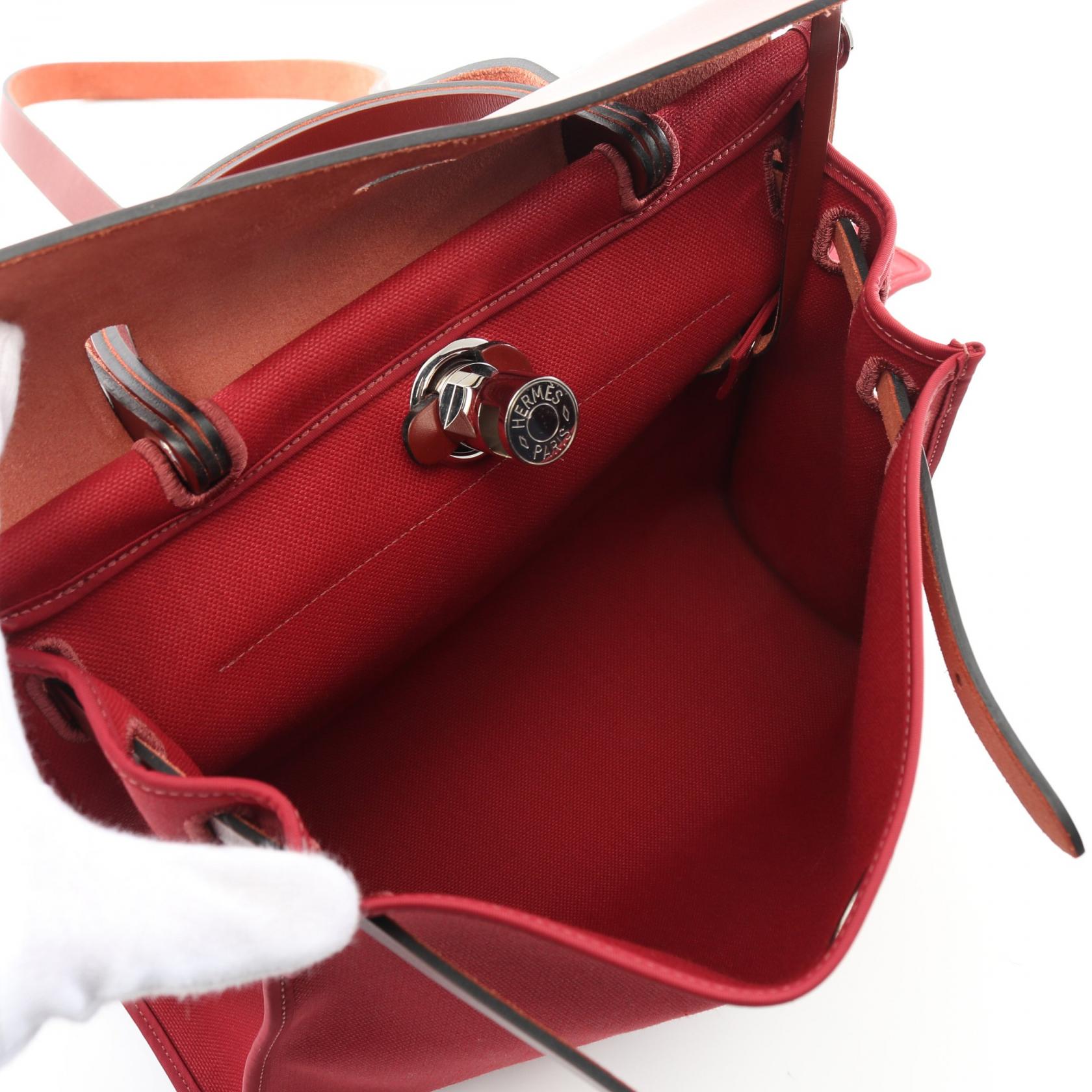 HERMES Herbag Zip PM Hand shoulder bag C 082268CK Toile