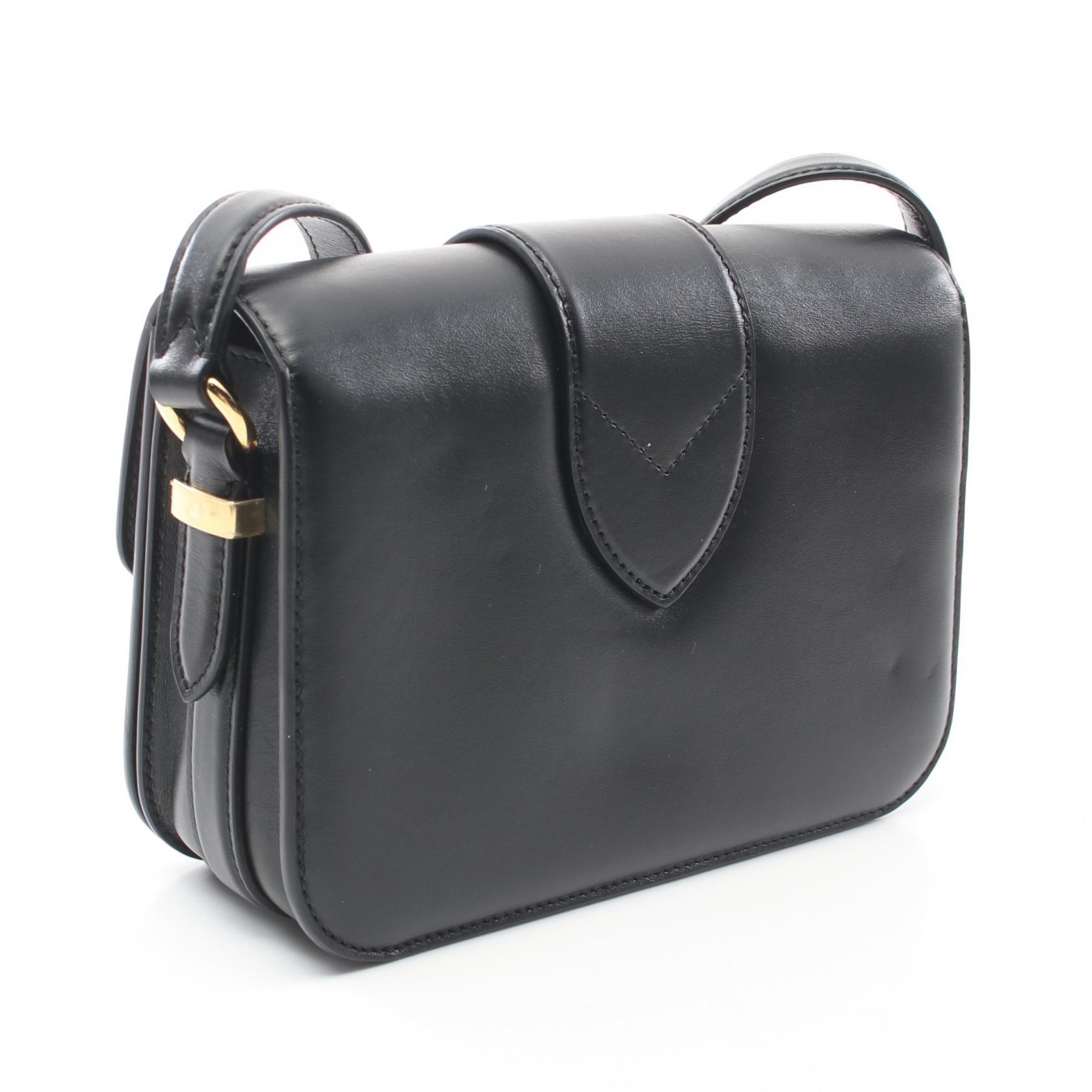 LOUIS VUITTON LV PONT 9 Shoulder Bag M55948 leather Black