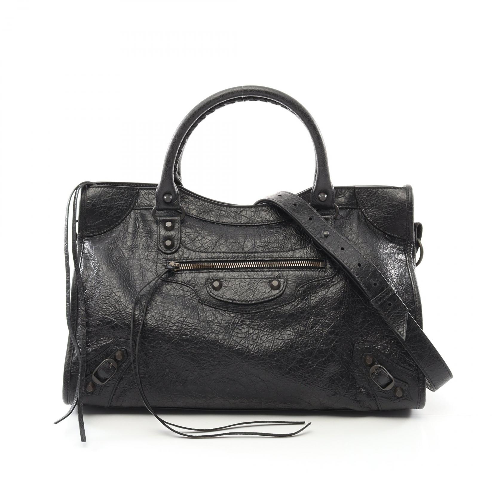 BALENCIAGA Le City Medium Handbag 8230582ABEK 1000 leather Black