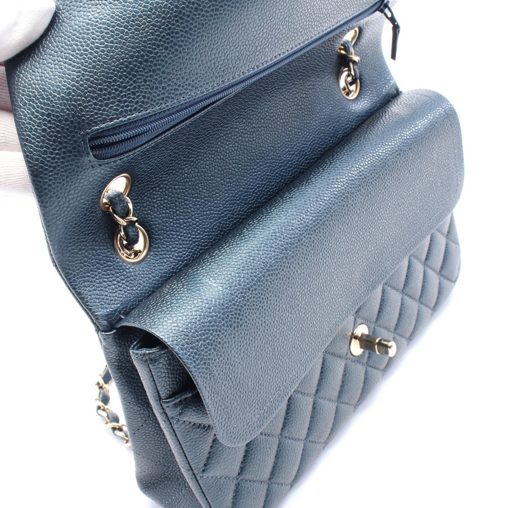 CHANEL Matelasse W flap chain Shoulder Bag A01112 leather