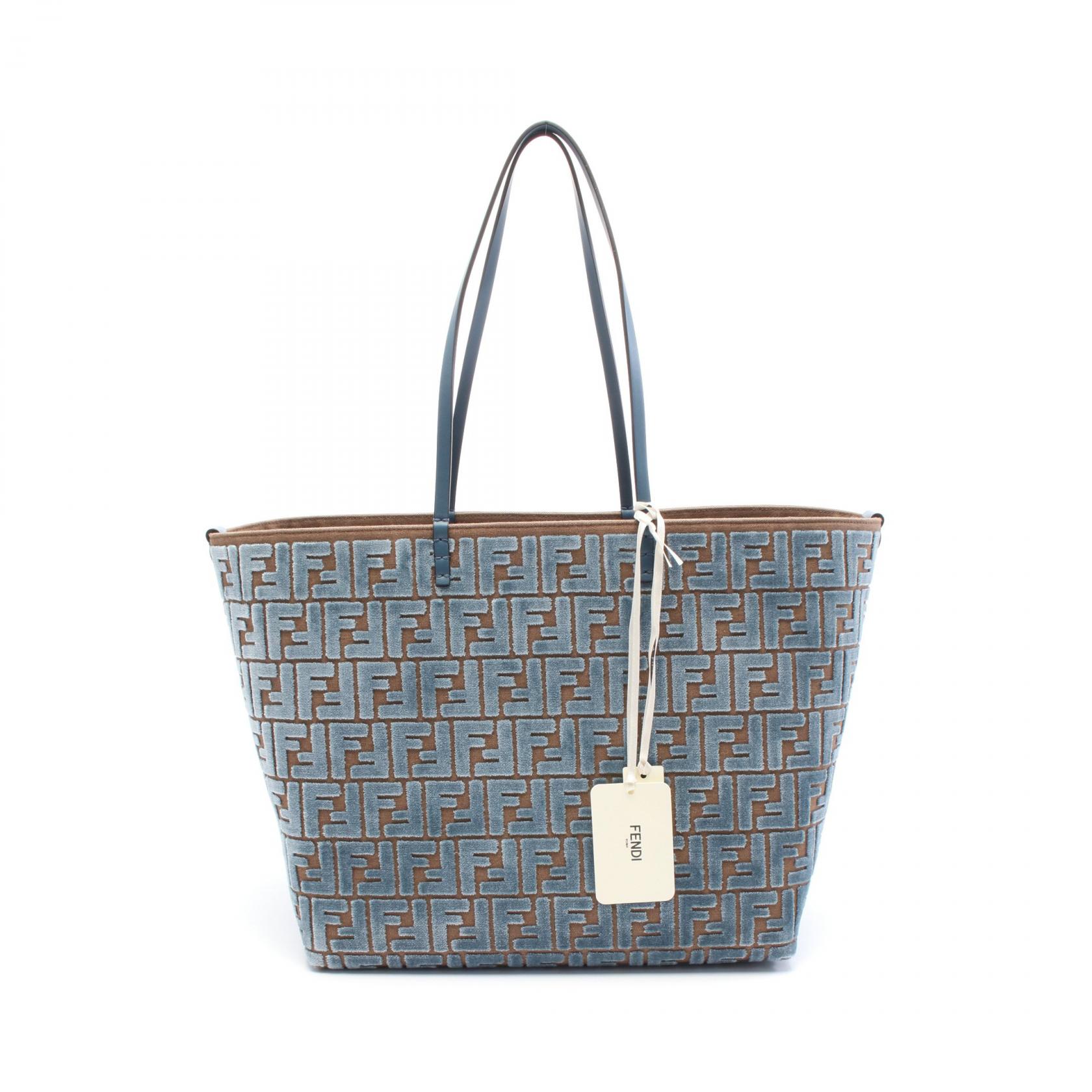 FENDI フェンディ ズッカ柄 トートバッグ レザー ブラウン