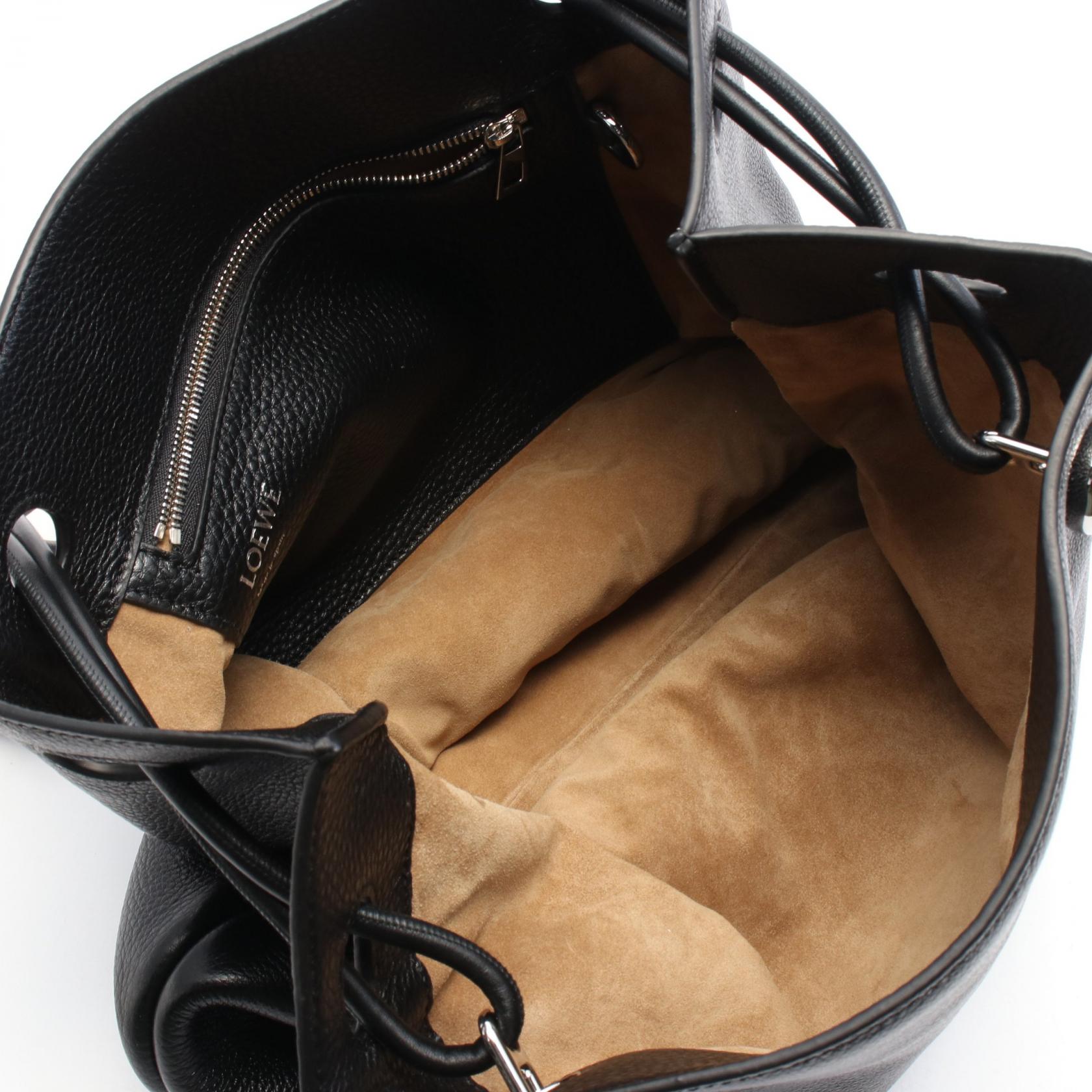 LOEWE PEBBLE HOBO Shoulder Bag BANBPTMX011100 leather Black