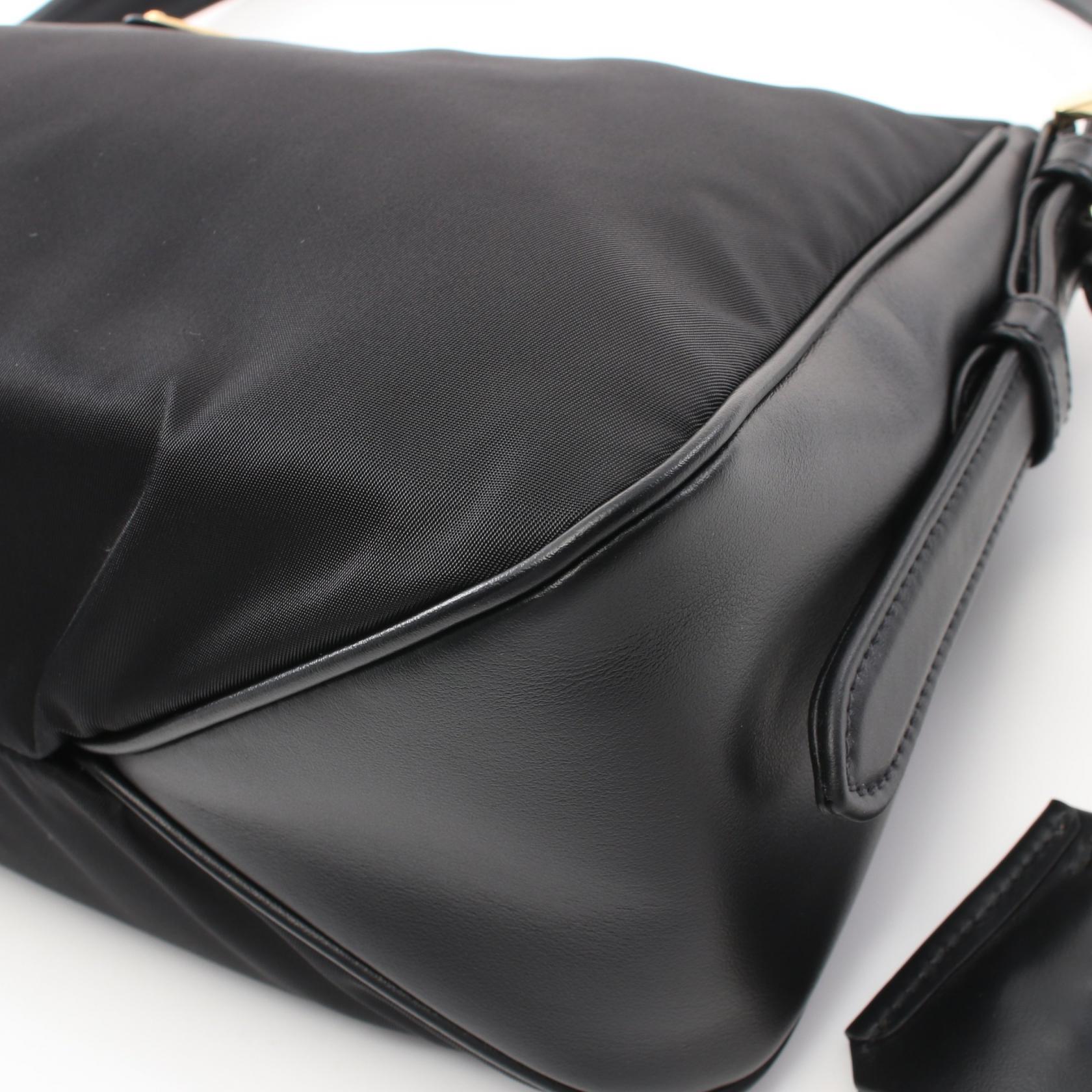 PRADA TESSUTO＋VITELLO Shoulder Bag 1BC2322C8QF0002 Nylon leather