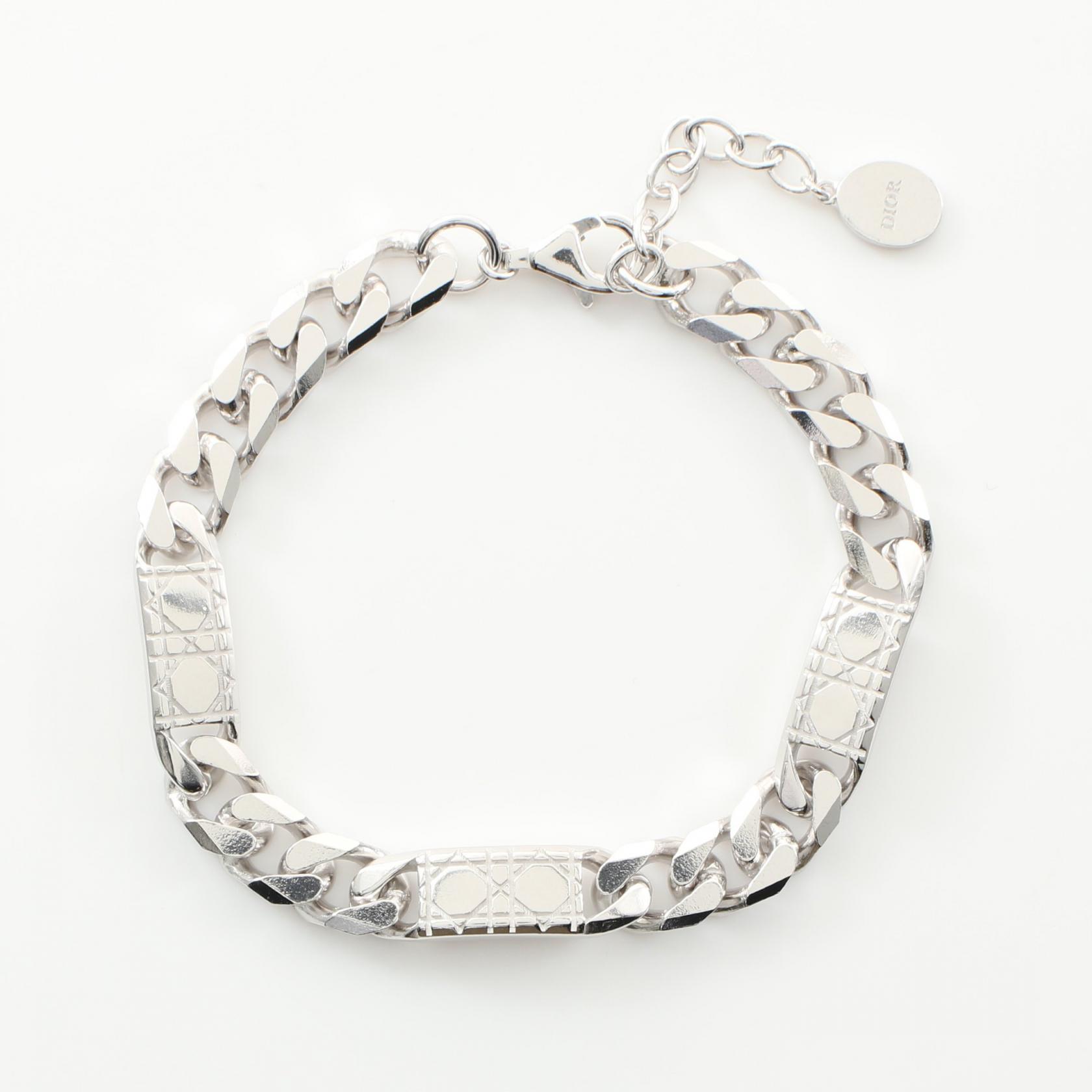 DIOR HOMME Chain Link Cannage Bracelet B3662HOMST990 A Silver925