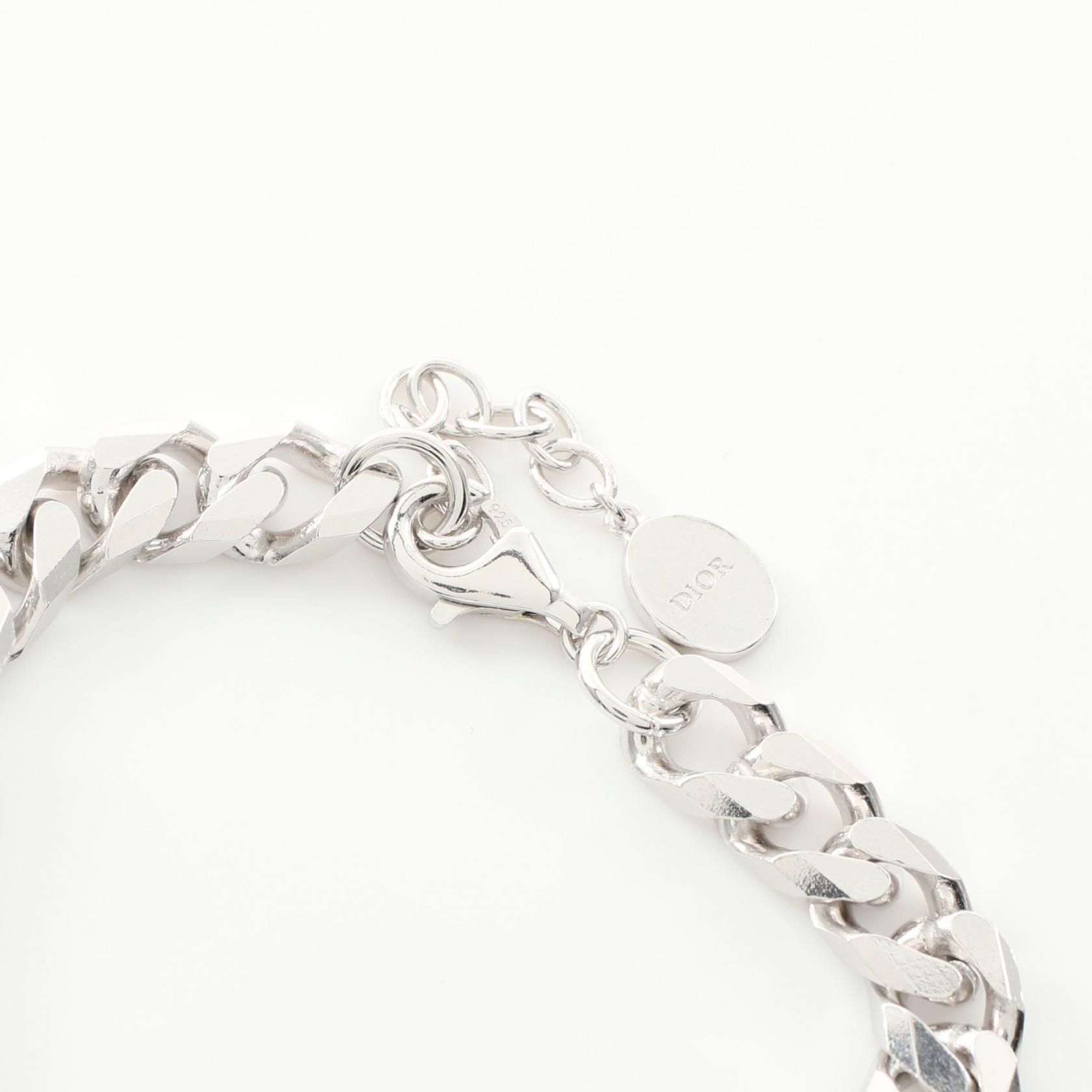 DIOR HOMME Chain Link Cannage Bracelet B3662HOMST990 A Silver925