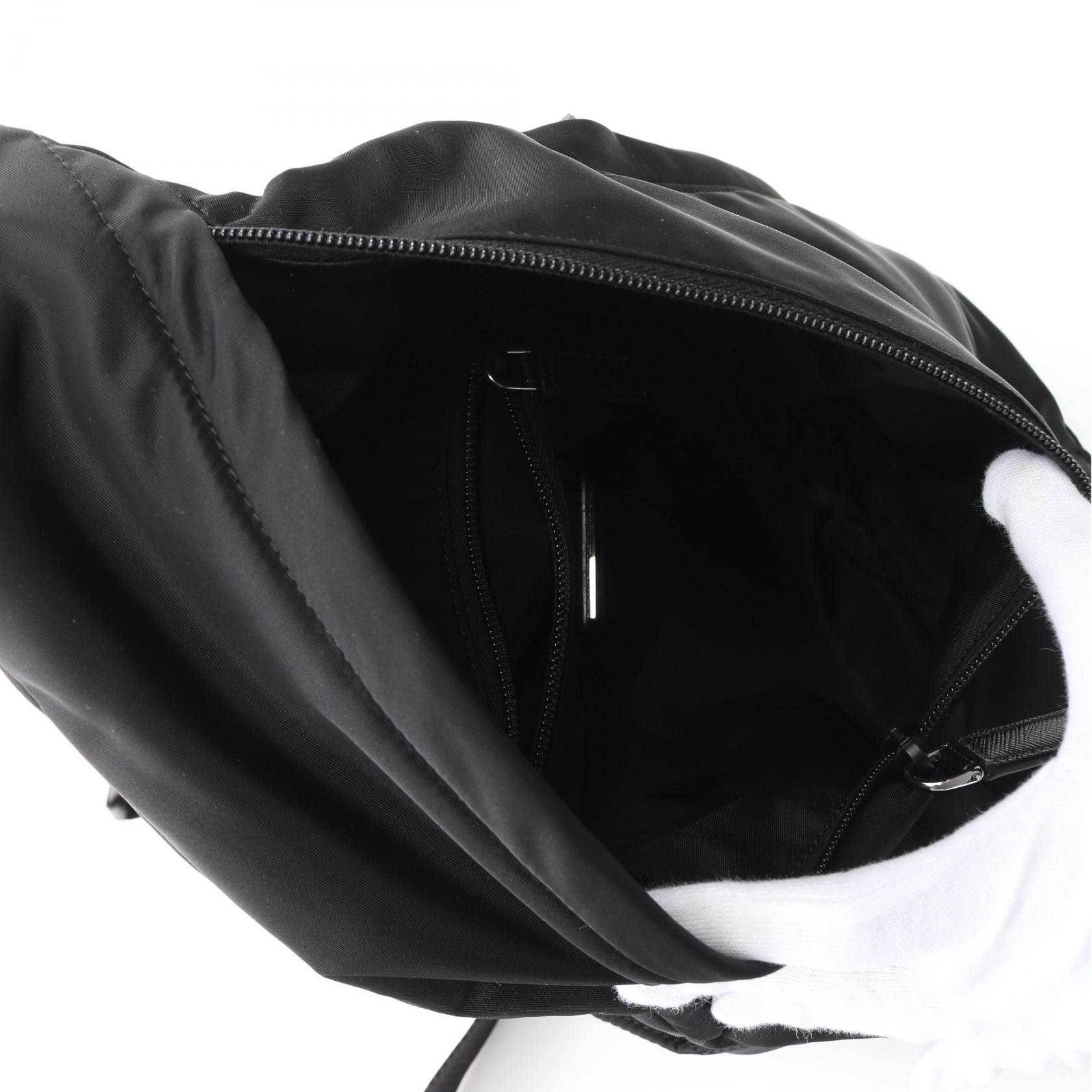 PRADA TESSUTO Waist bag 2VZ0922DMGF0002 Nylon Saffiano leather