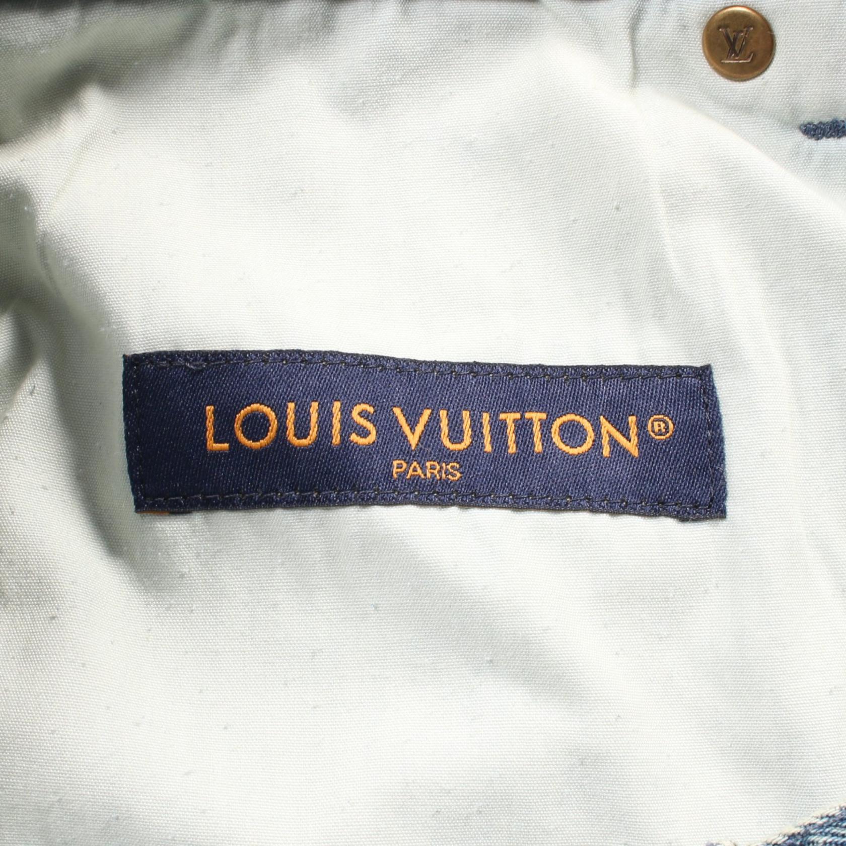 LOUIS VUITTON Monogram Carpenter Shorts Denim pants #36 LOUIS VUITTON Monogram Carpenter Shorts Denim pants #36