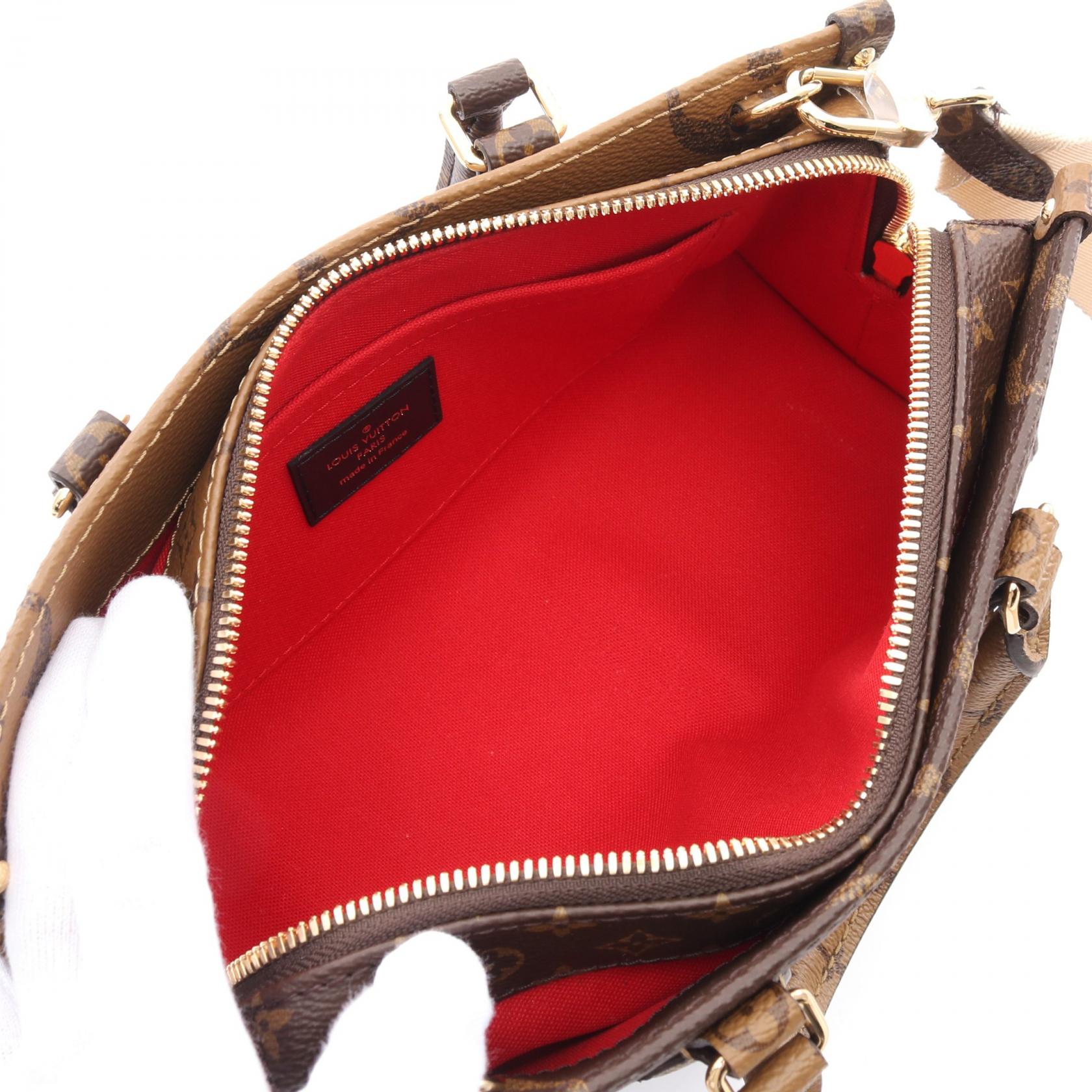 ルイヴィトン 2WAYバッグ M46653 ルイ・ヴィトン LOUIS VUITTON オンザゴー EW M46653 ブラウン
