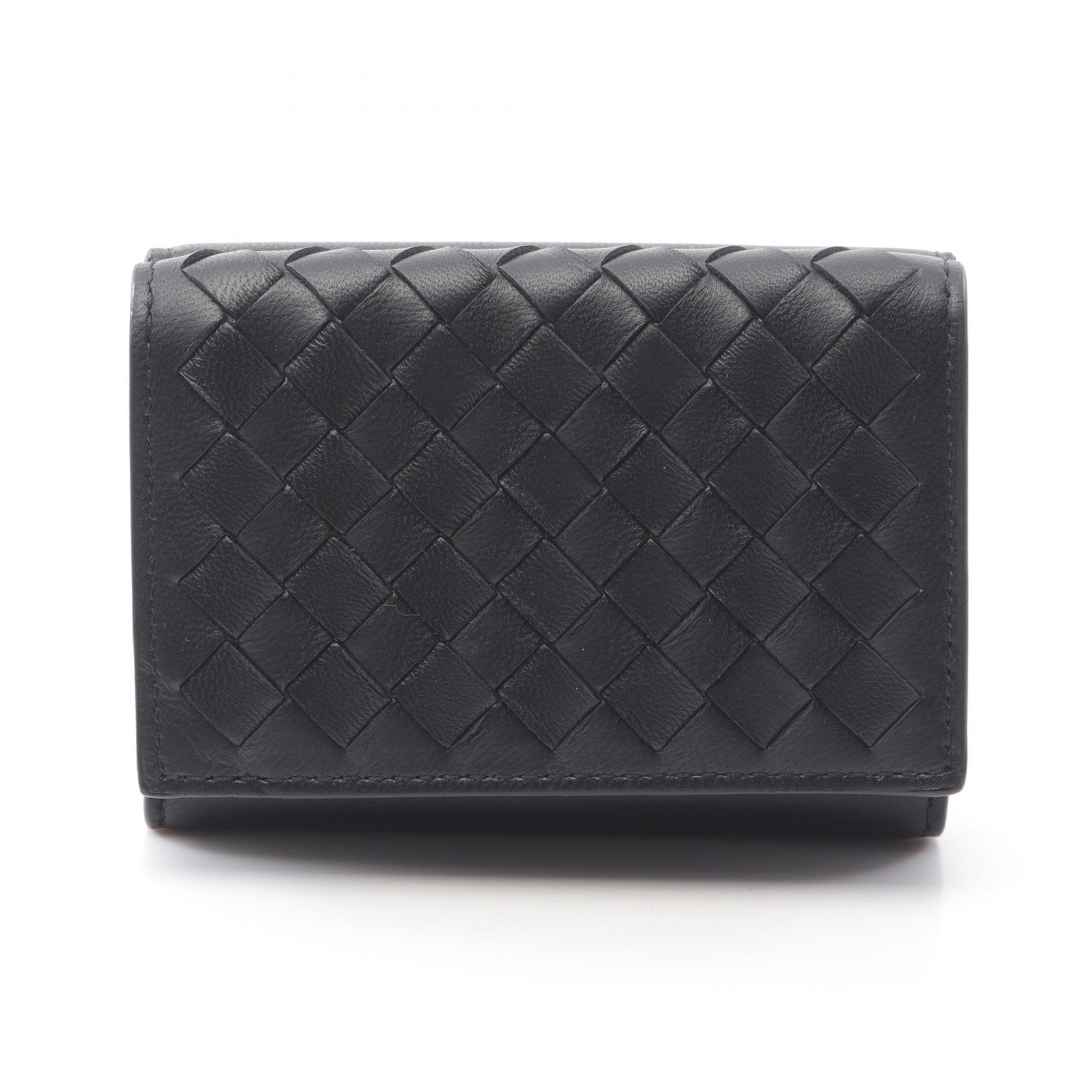 BOTTEGA VENETA Intrecciato Tri-fold compact wallet purse