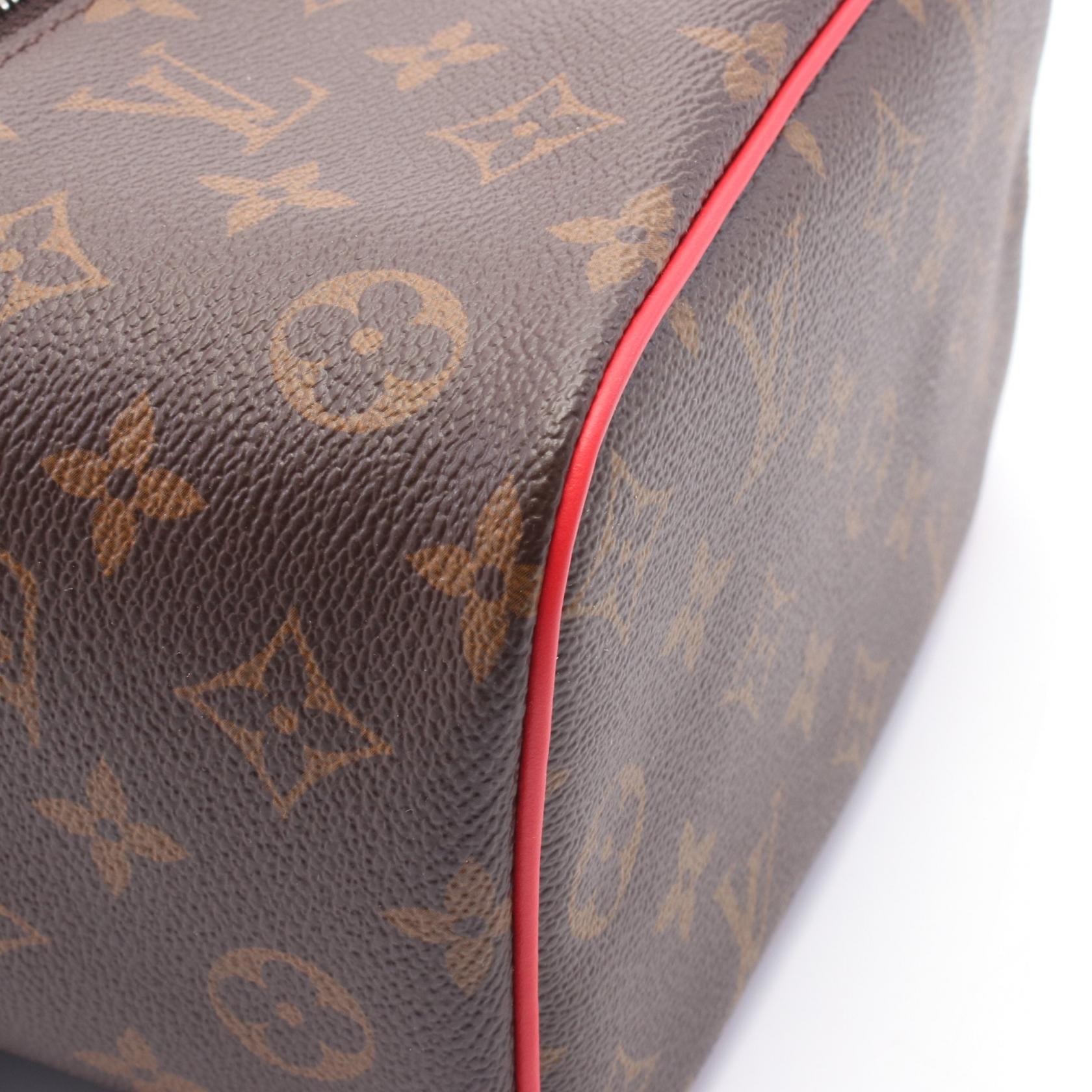 LOUIS VUITTON Nice mini Hand vanity bag M46766 Monogram macassar