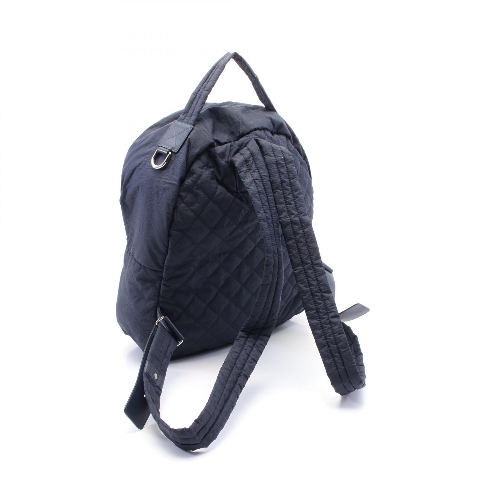 CHANEL Matelasse Backpack Satin Navy CC Auth 154704 CHANEL Matelasse Backpack Satin Pink Gold CC Auth hk2932  main image 4