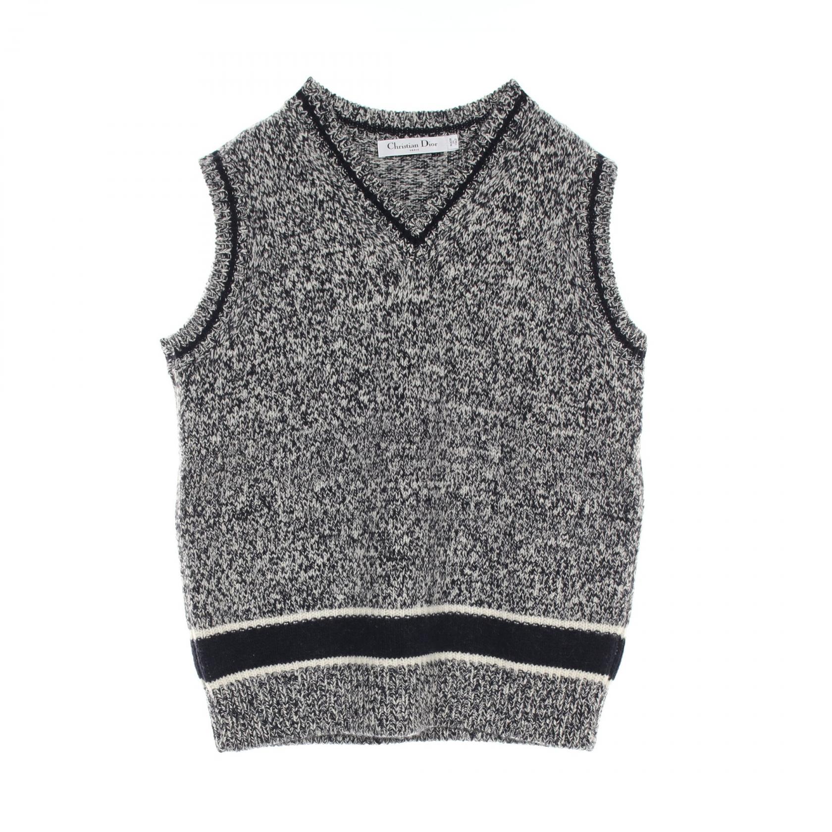 Christian Dior knitwear vest 054T01AM303 wool cashmere Navy