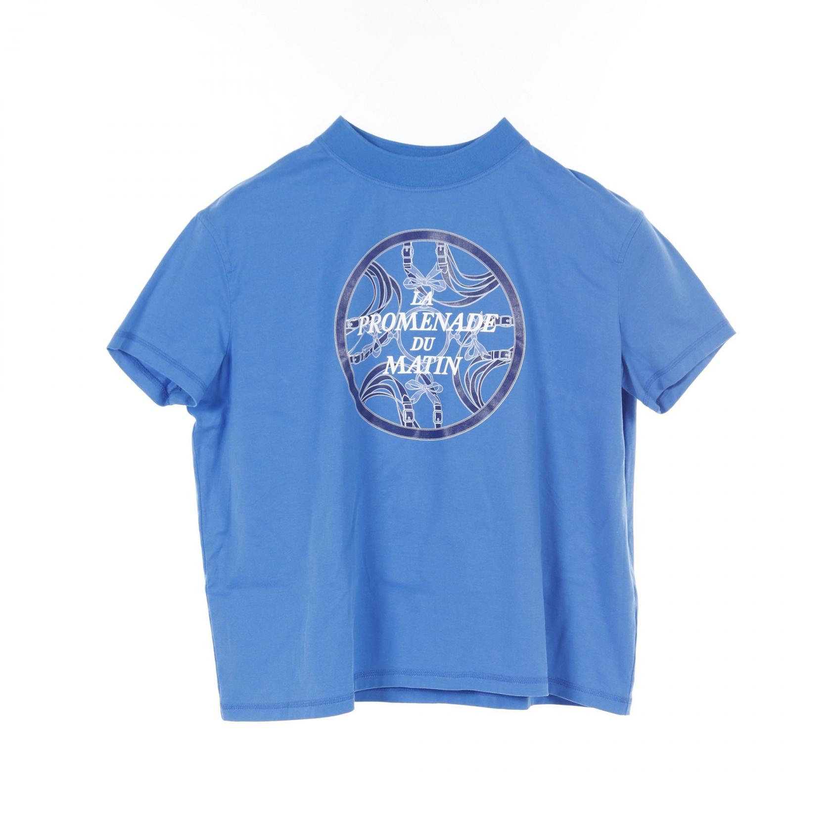 エルメス HERMES LA PROMENADE DU MATIN Tシャツ コットン ライトブルー 2H4604DU レディース 中古 HERMES LA PROMENADE DU MATIN T-shirt #36 short sleeves