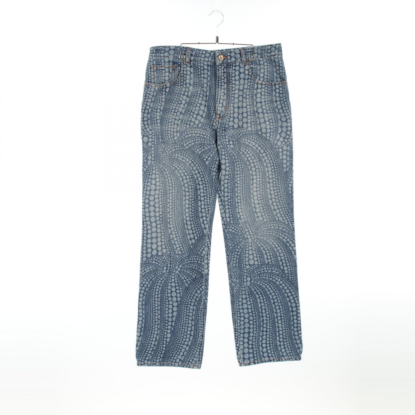 LOUIS VUITTON LV x YK Allover Pumpkin Denim pants jeans #32 RM232H